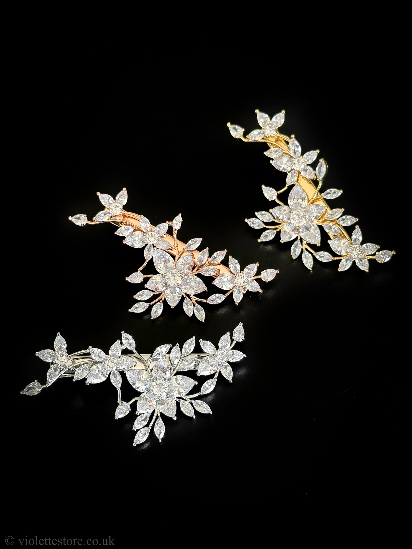 Cubic Zirconia Hair Clips