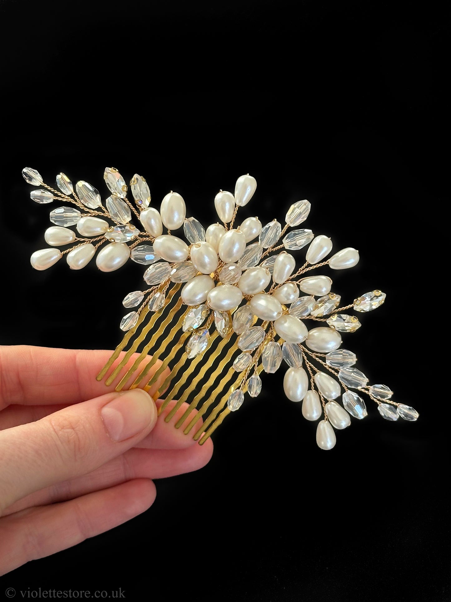 Pearl Wedding Hair Comb