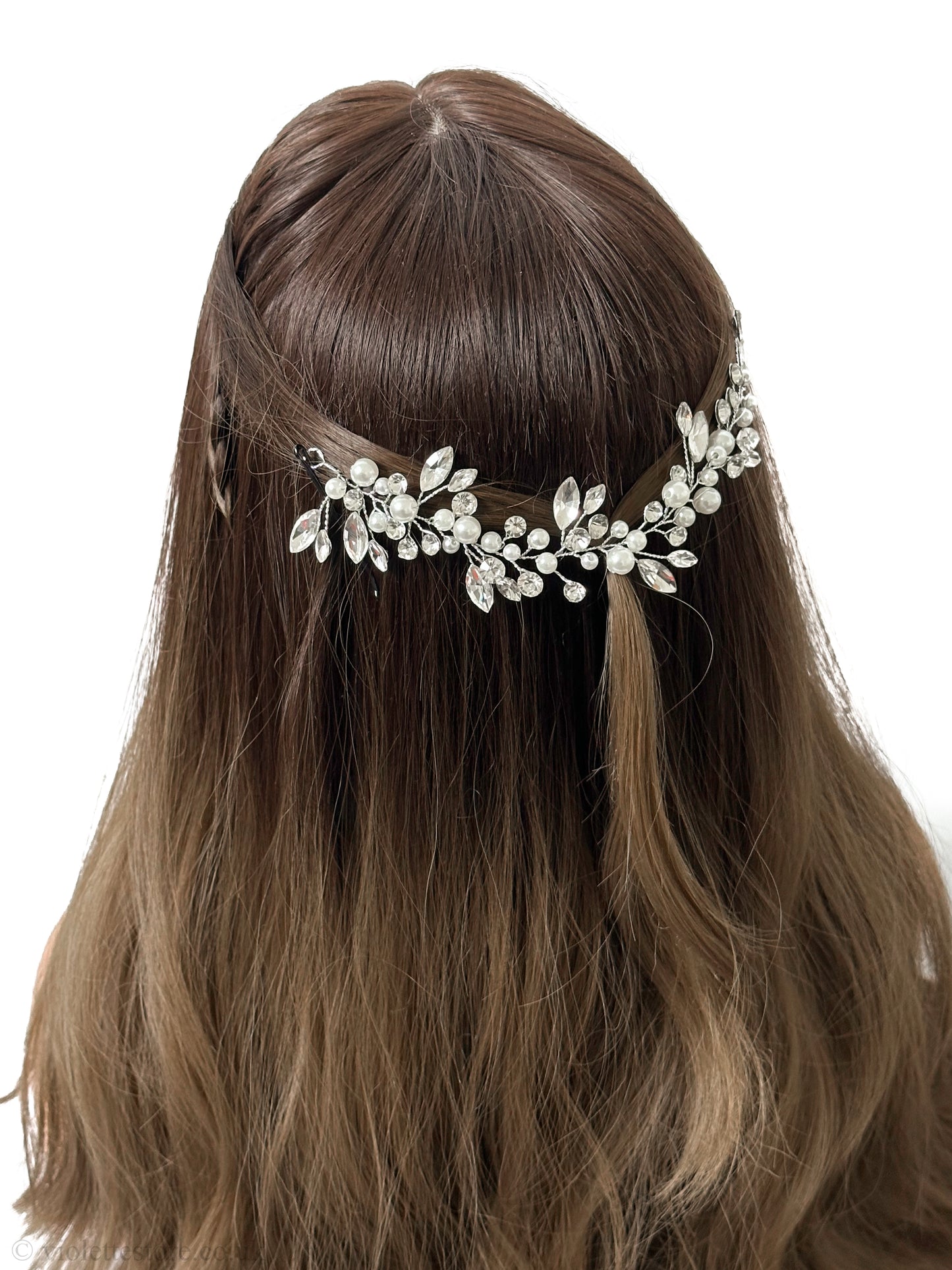 Pearl and Rhinestones Hair Vine