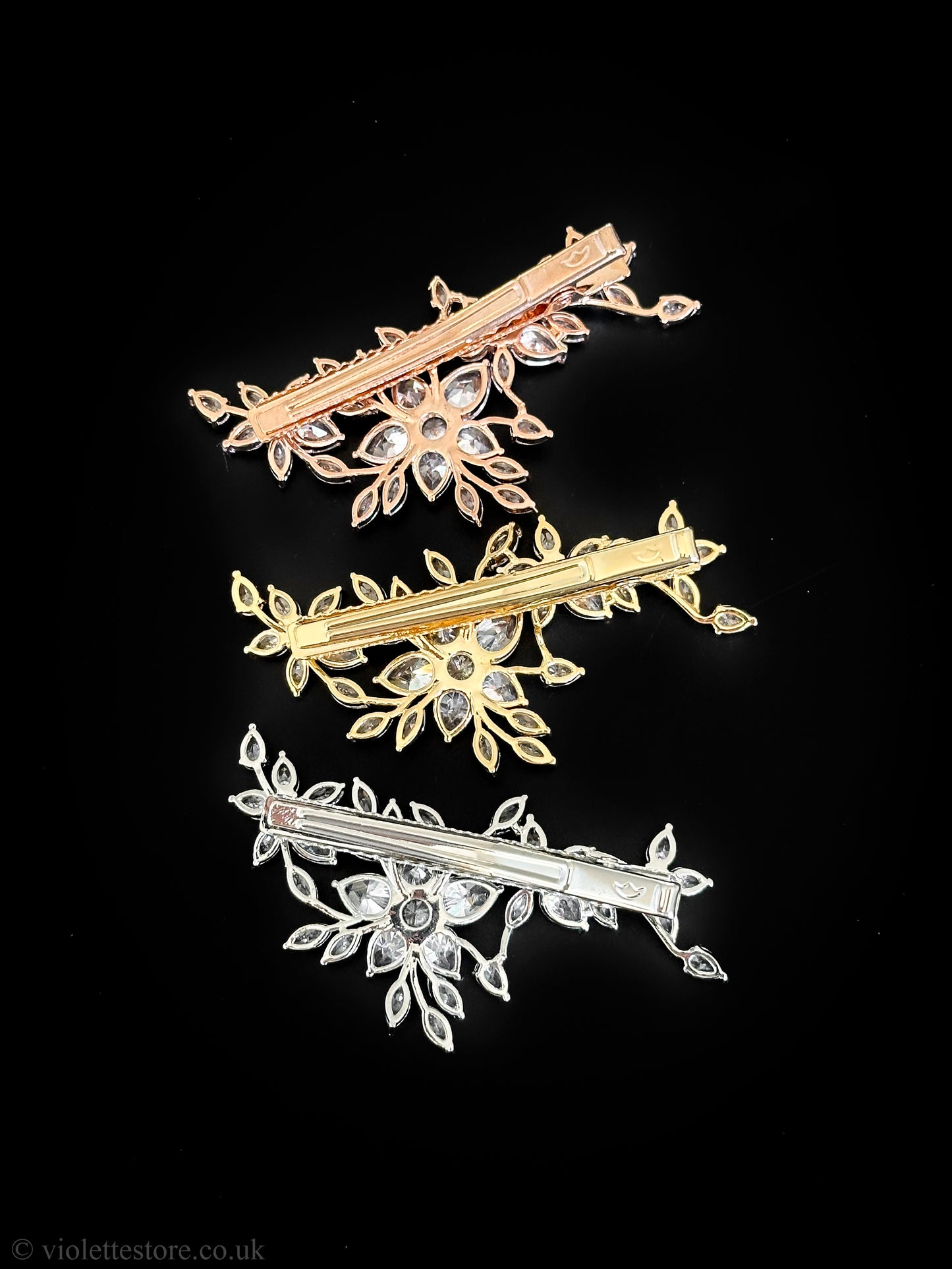 Cubic Zirconia Hair Clips