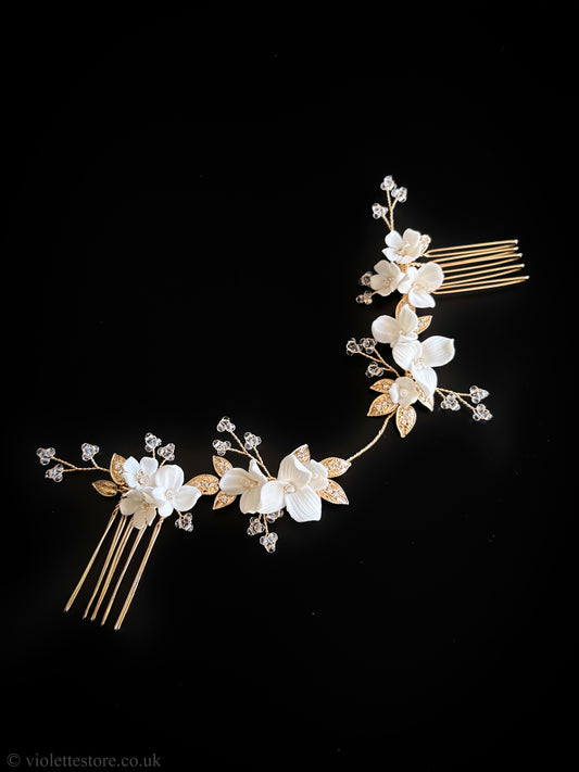White Wedding Hair Piece