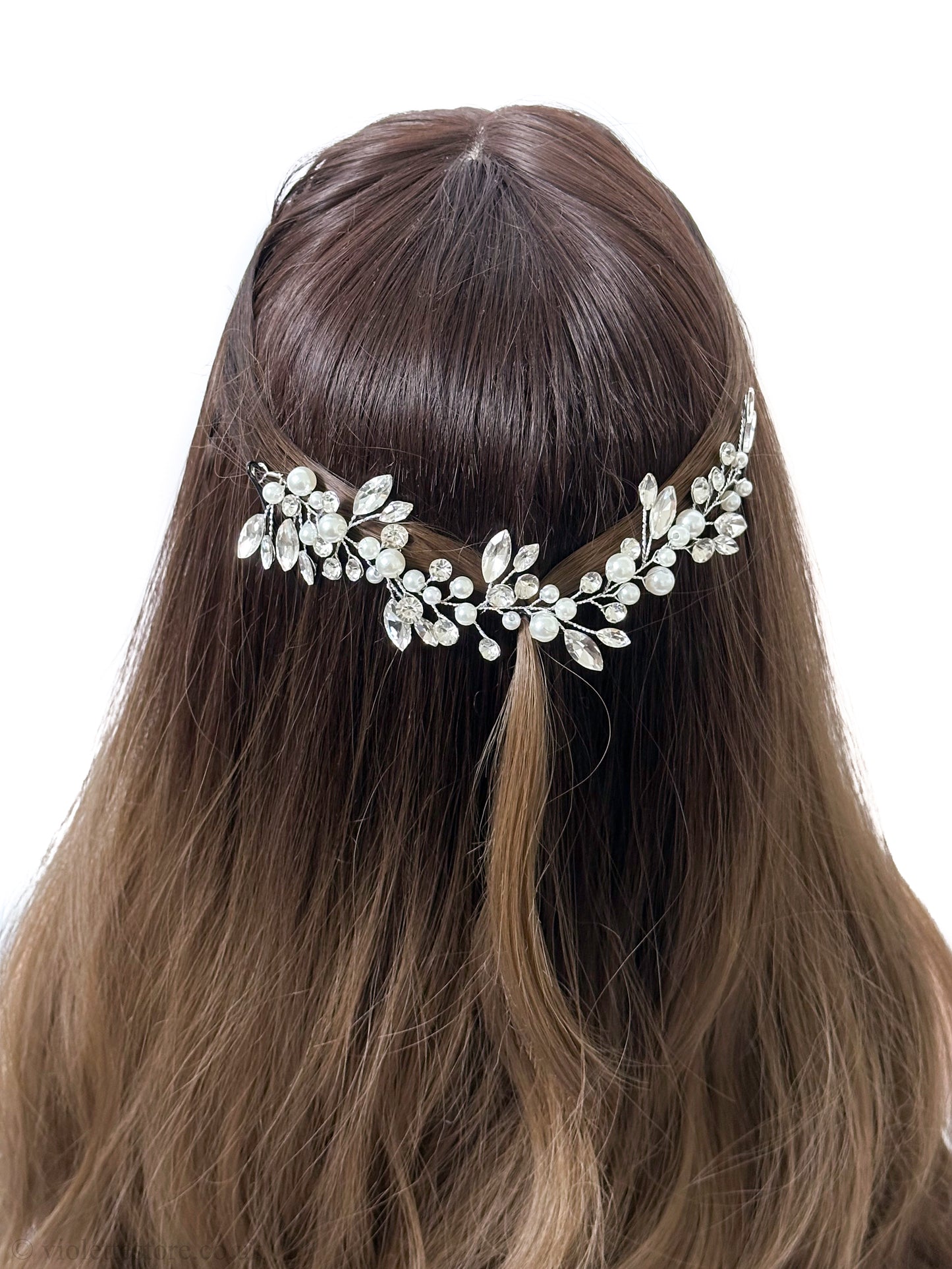 Pearl and Rhinestones Hair Vine