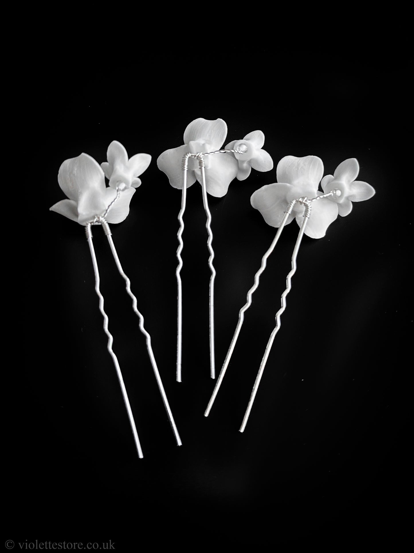 White Wedding Pins