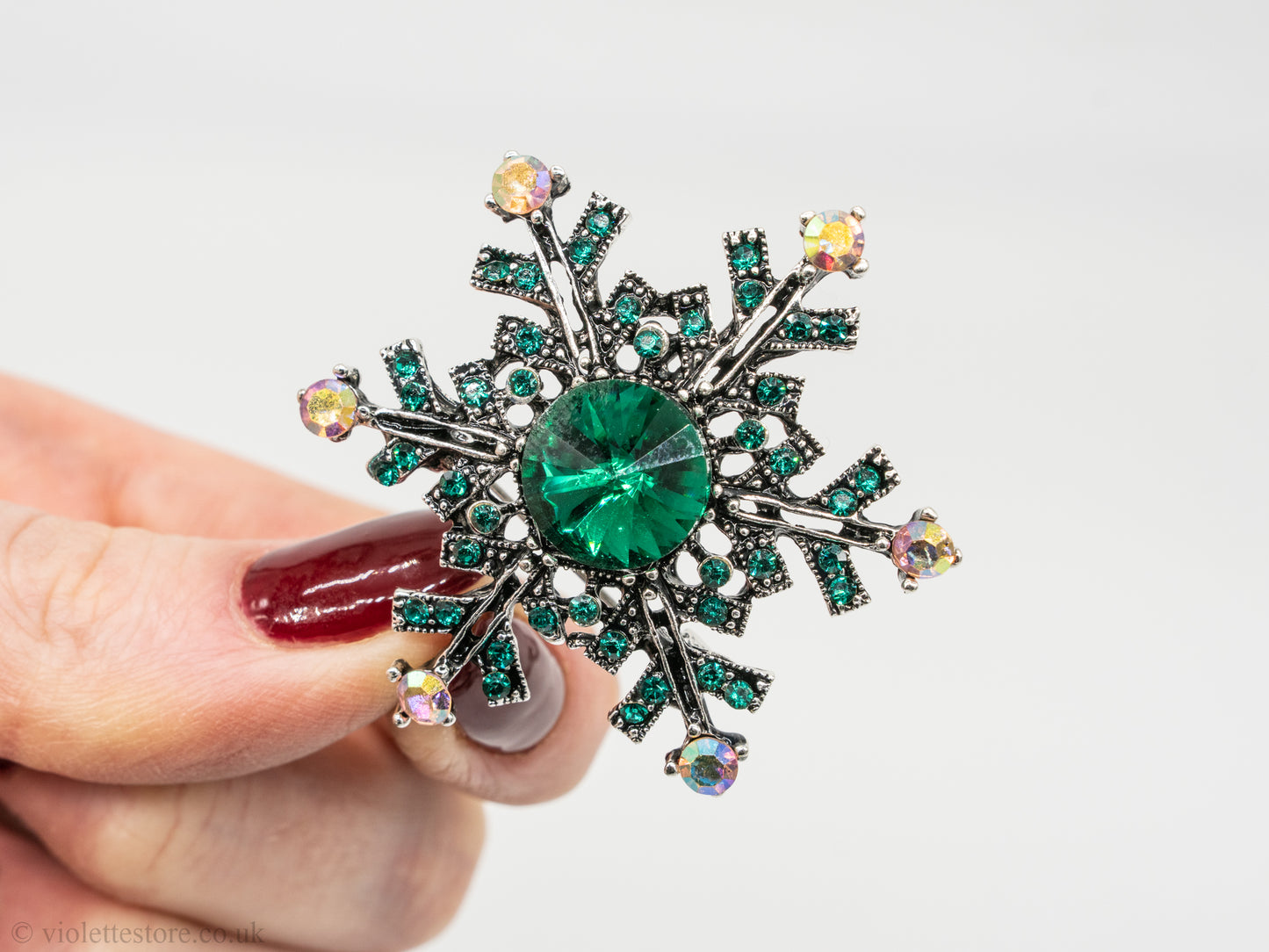 Snowflake Christmas Brooch 2024