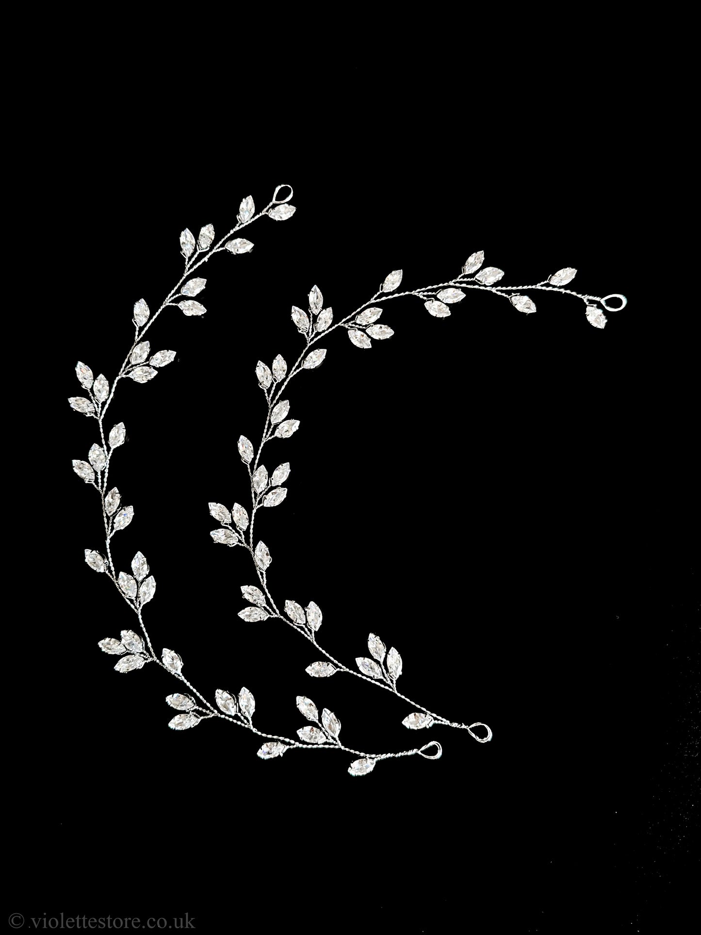 CZ Silver Hair Vine