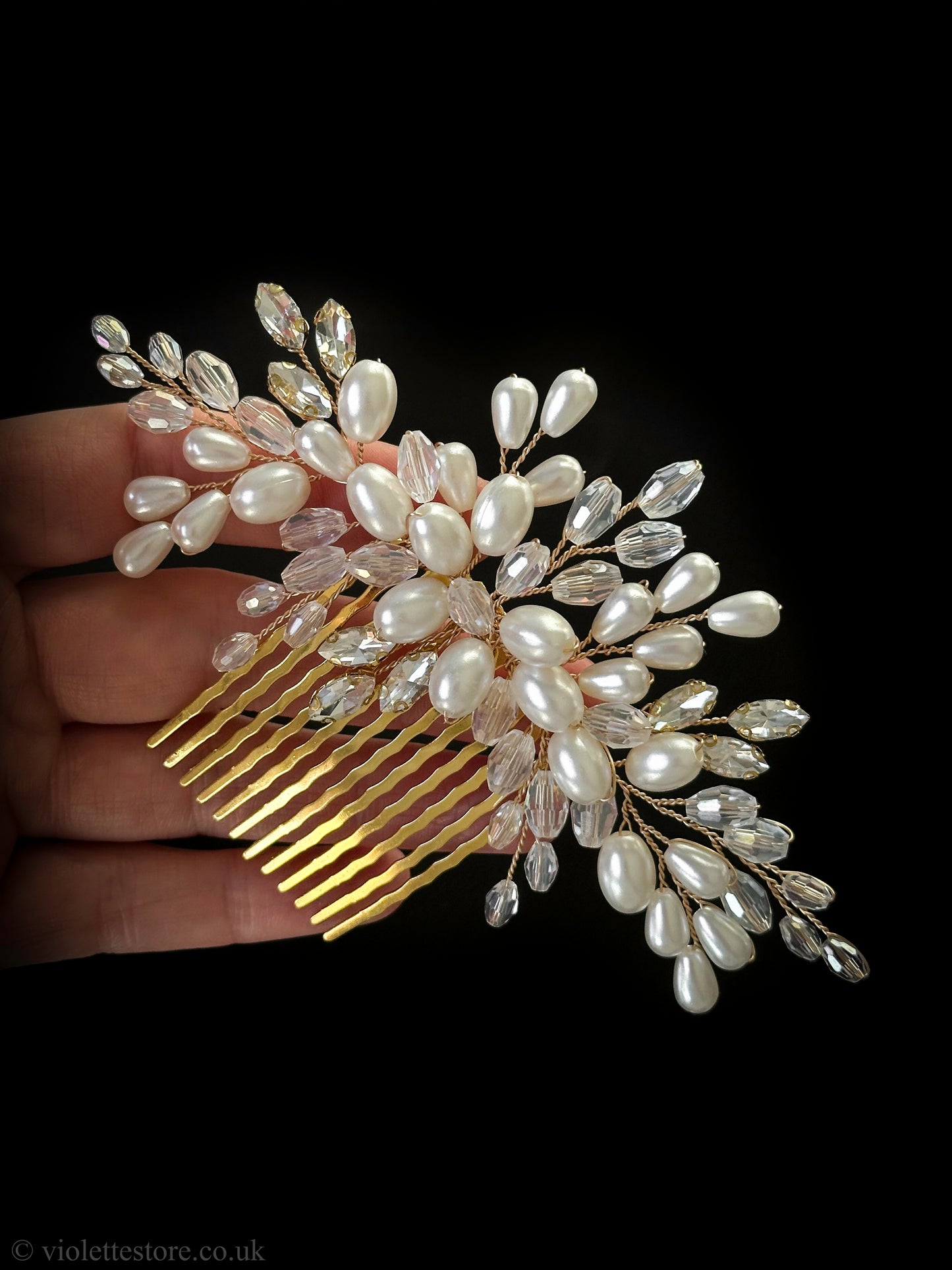 Pearl Wedding Hair Comb