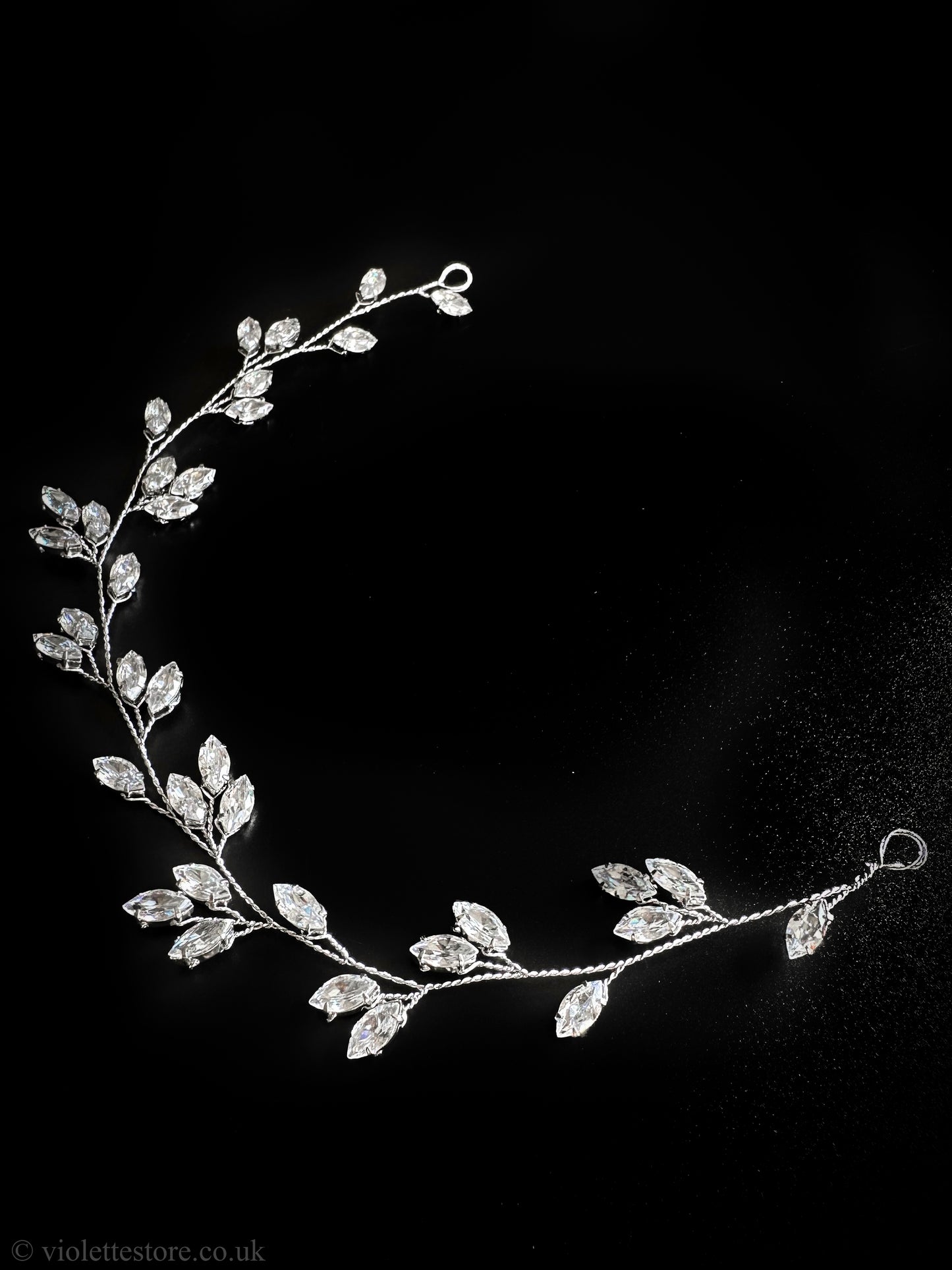 CZ Silver Hair Vine