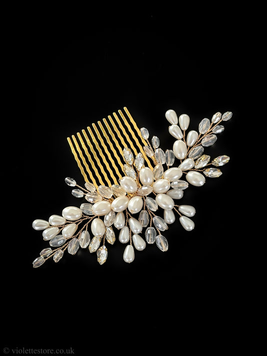 Pearl Wedding Hair Comb