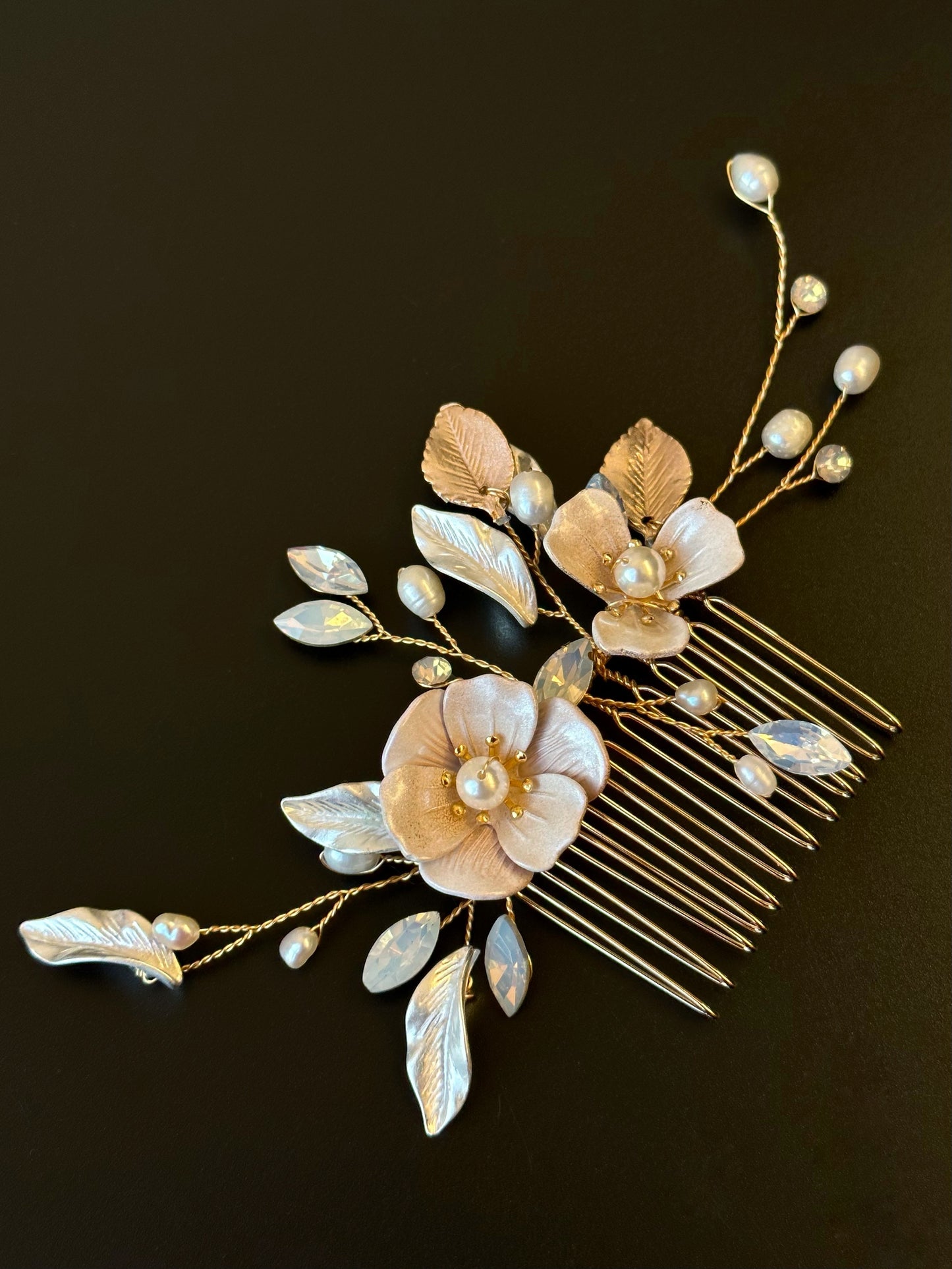 Flower Hair Comb for Bride