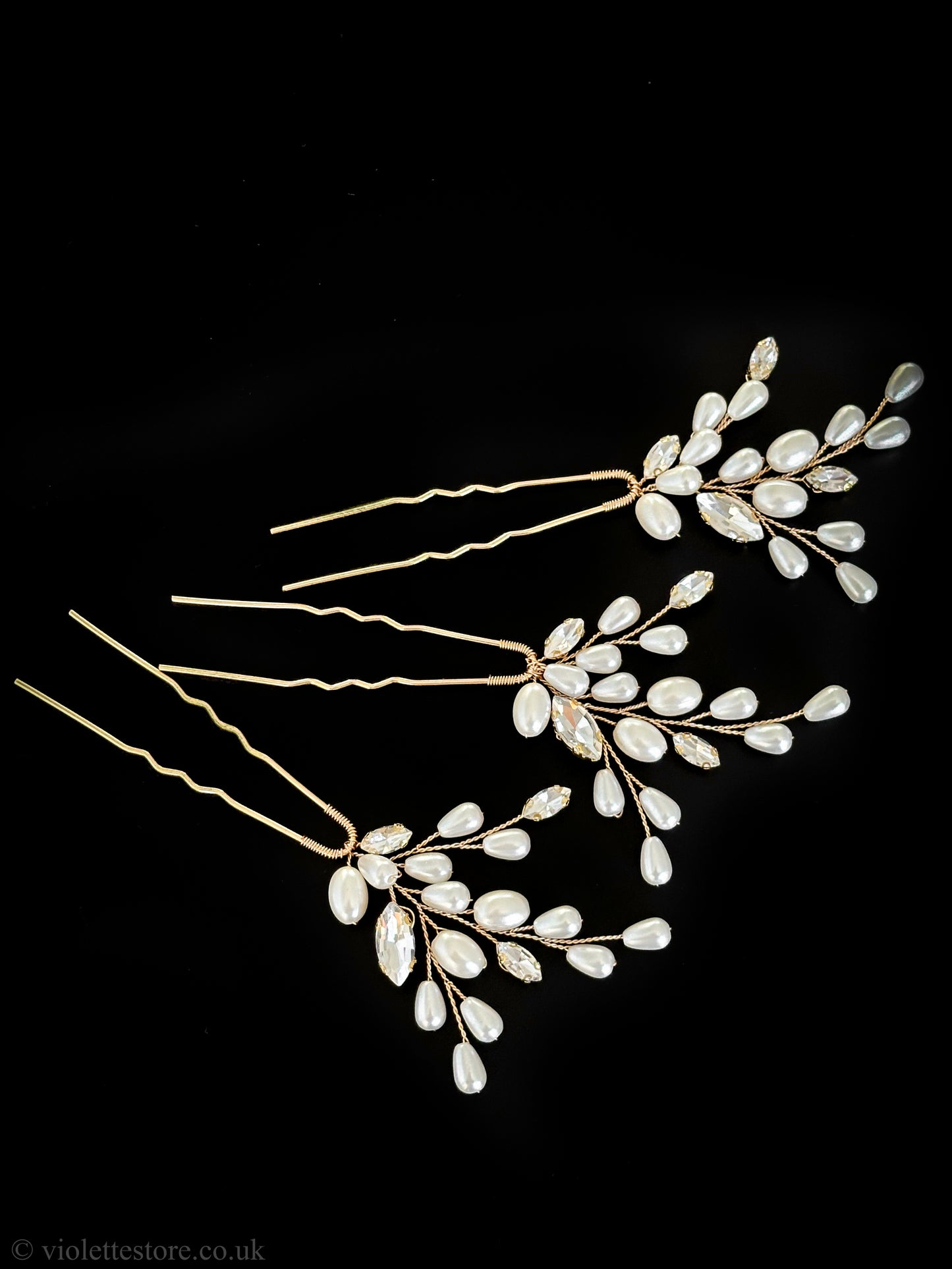 Gold Pearl Pins