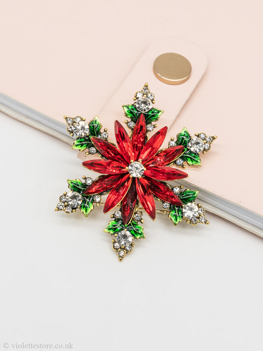 Snowflake Christmas Brooch