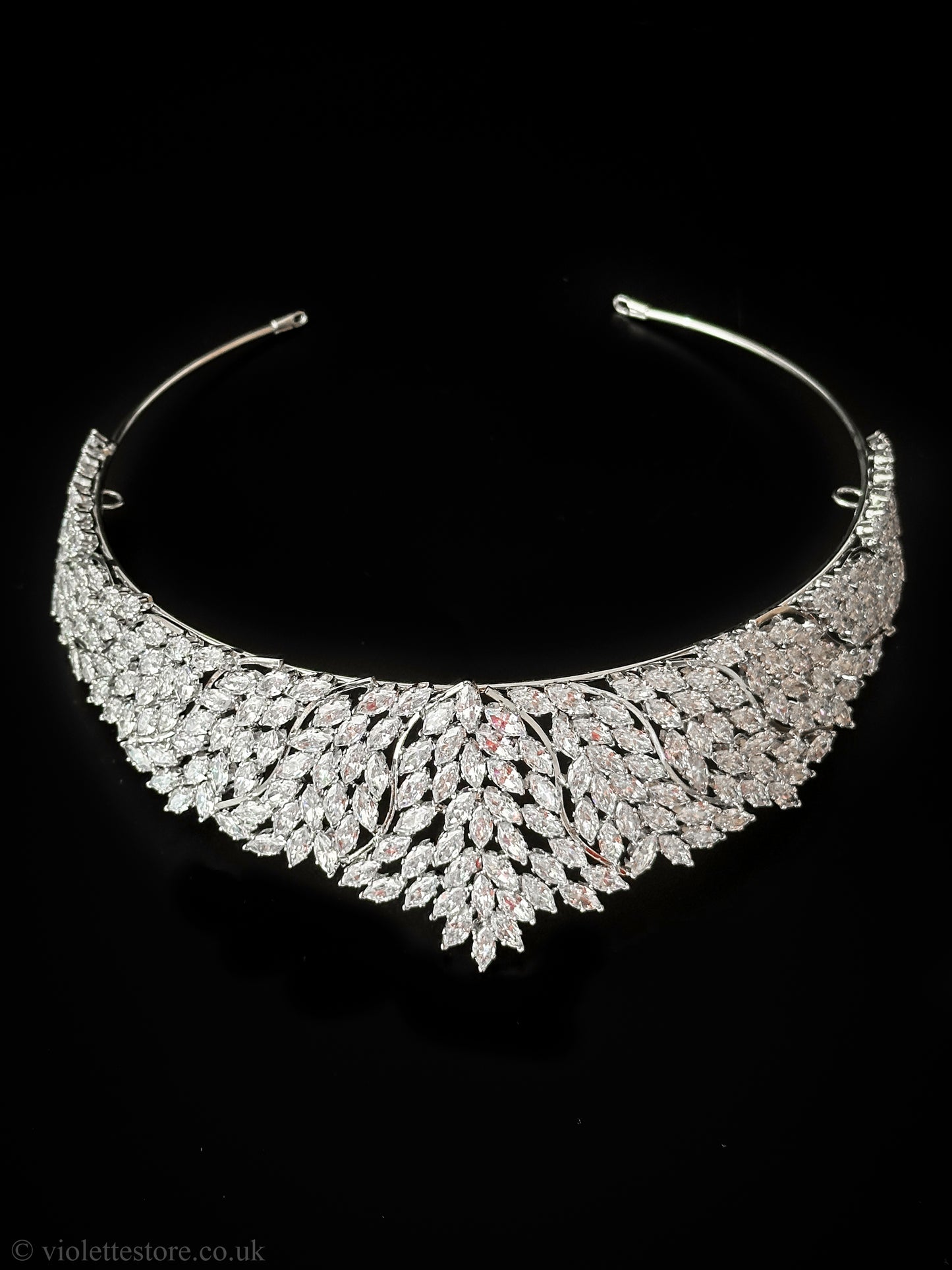 Silver CZ Luxury Tiara