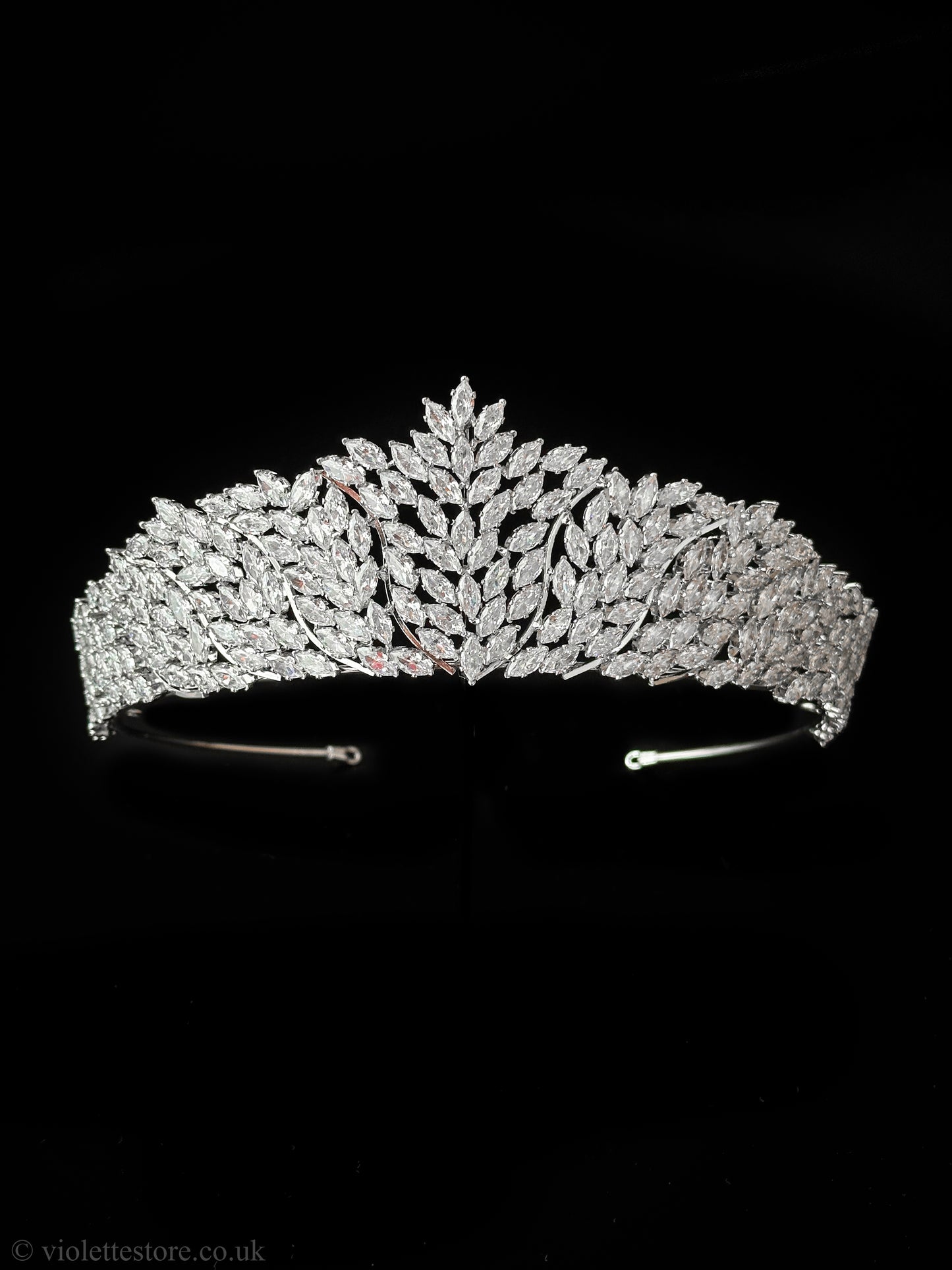 Silver CZ Luxury Tiara