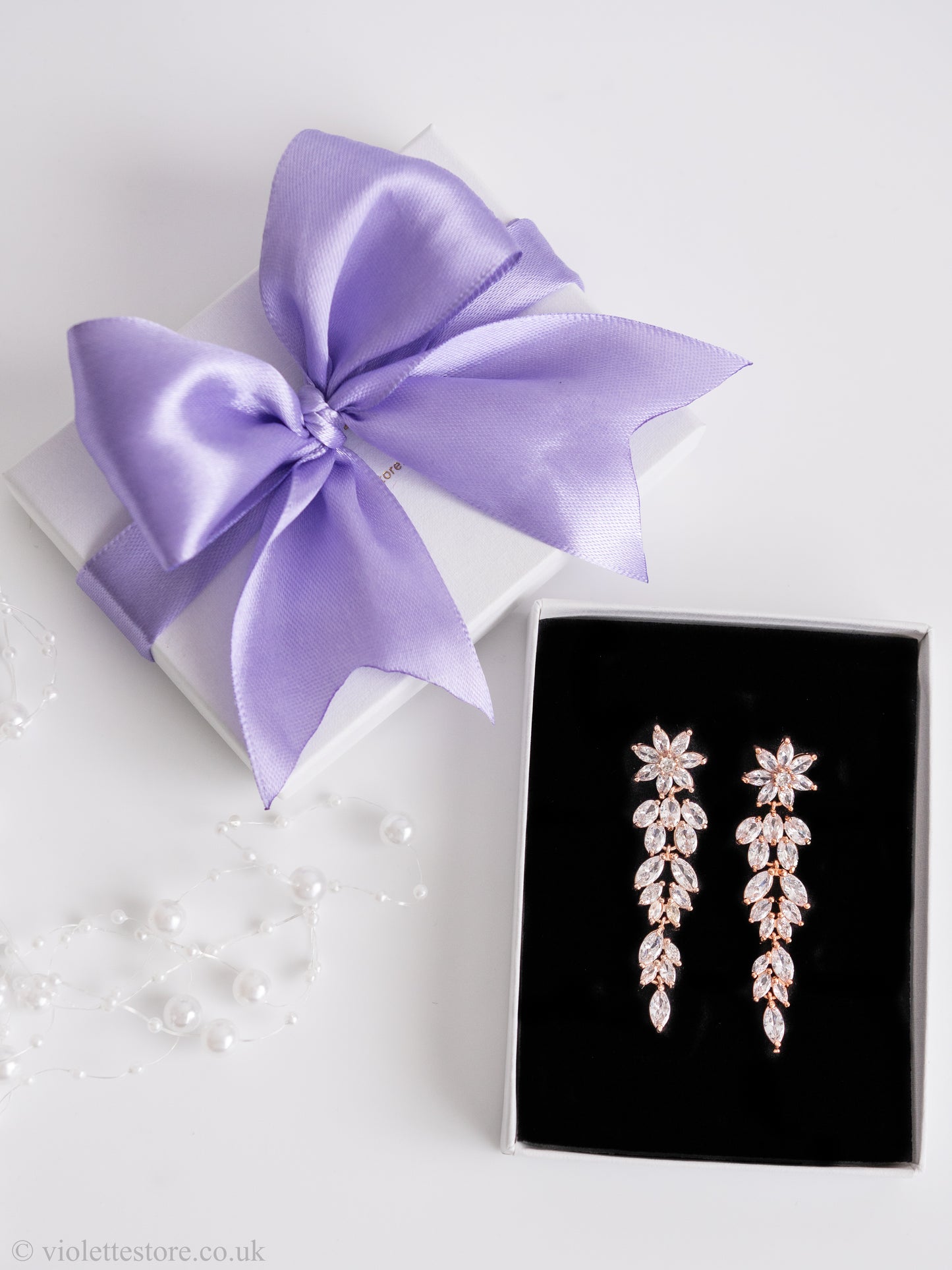 Tasha Long CZ Earrings