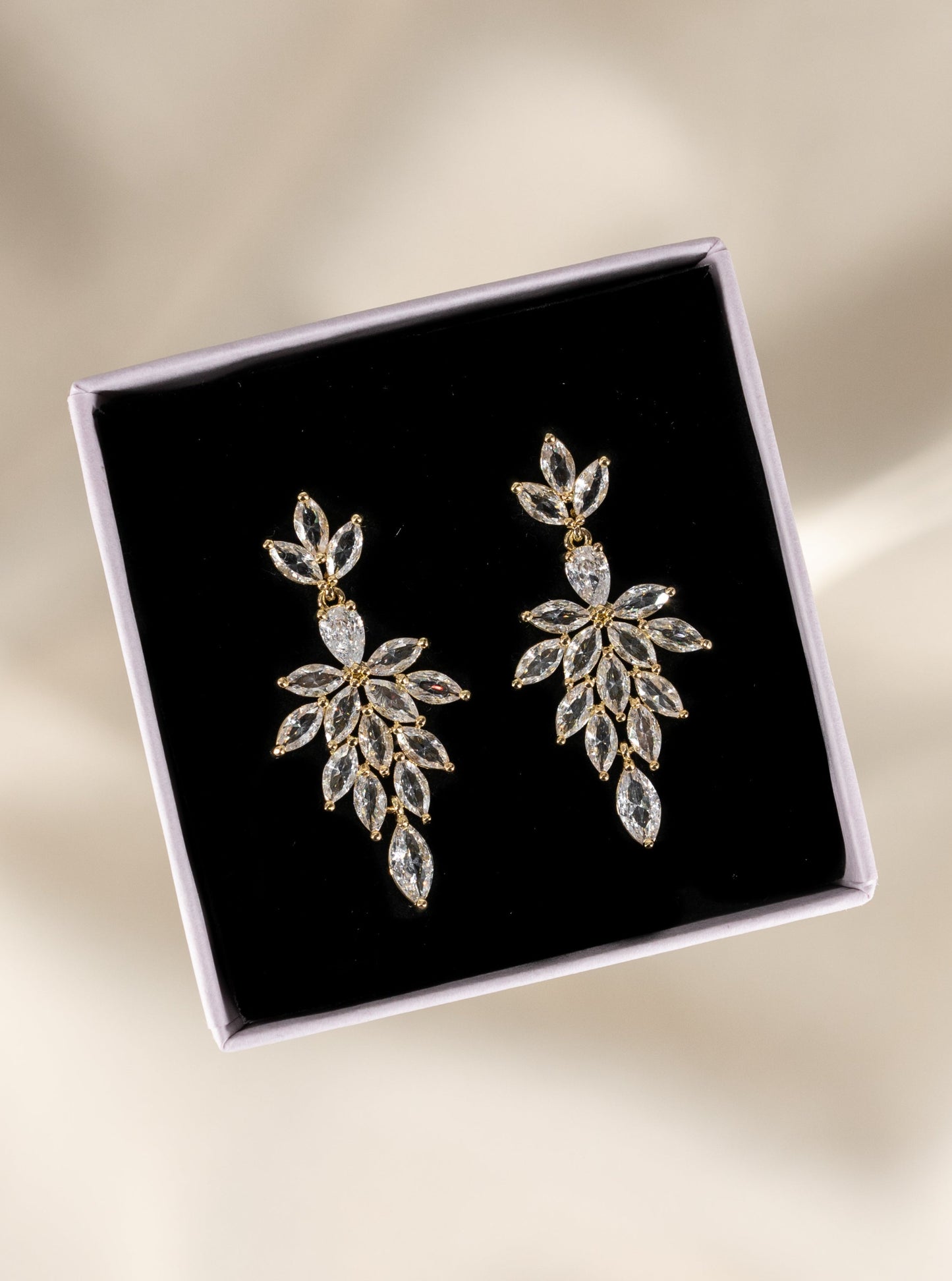 Evelyn CZ Gold Earrings