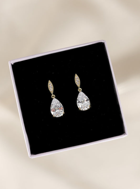 Victoria Drop CZ Earrings