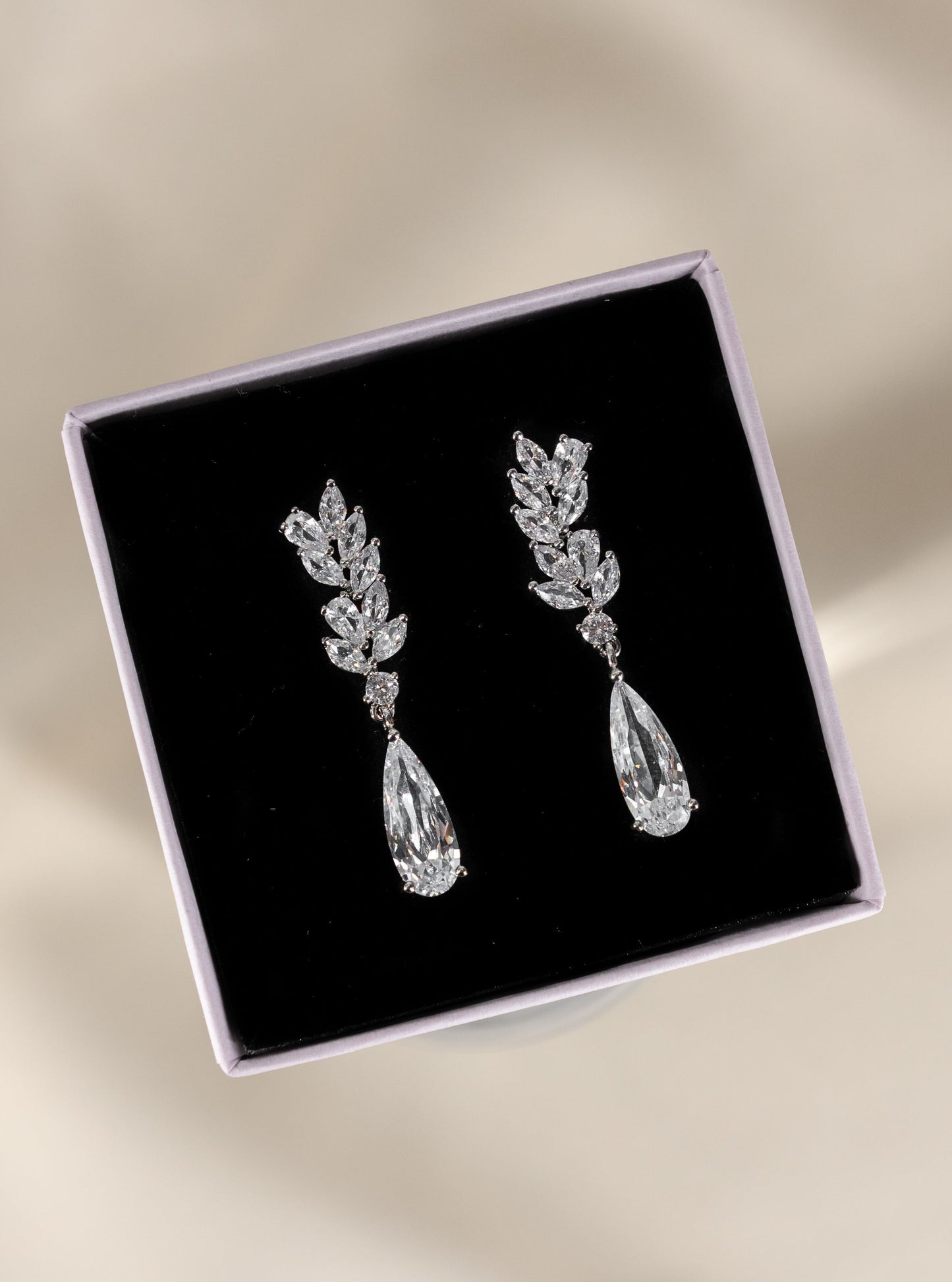 Erin CZ Silver Earrings