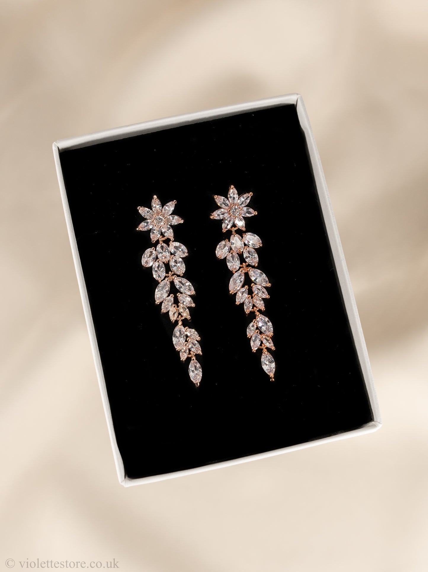 Tasha Long CZ Earrings