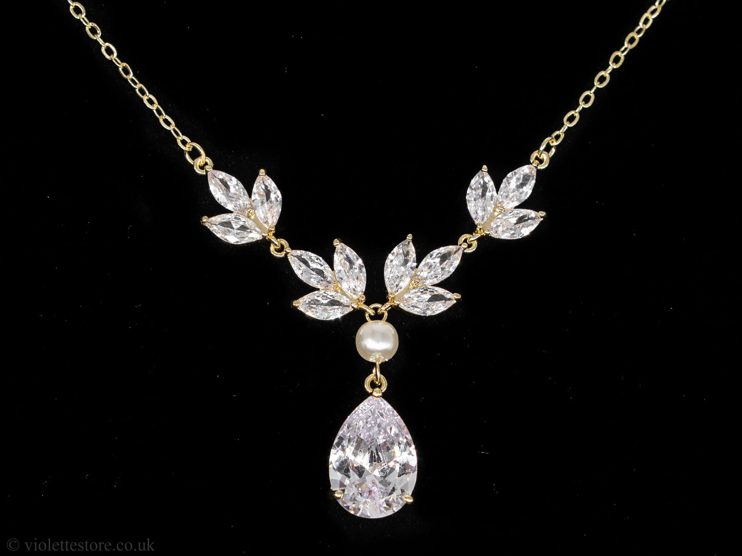 Gold Necklace for Brides and Bridesmaids