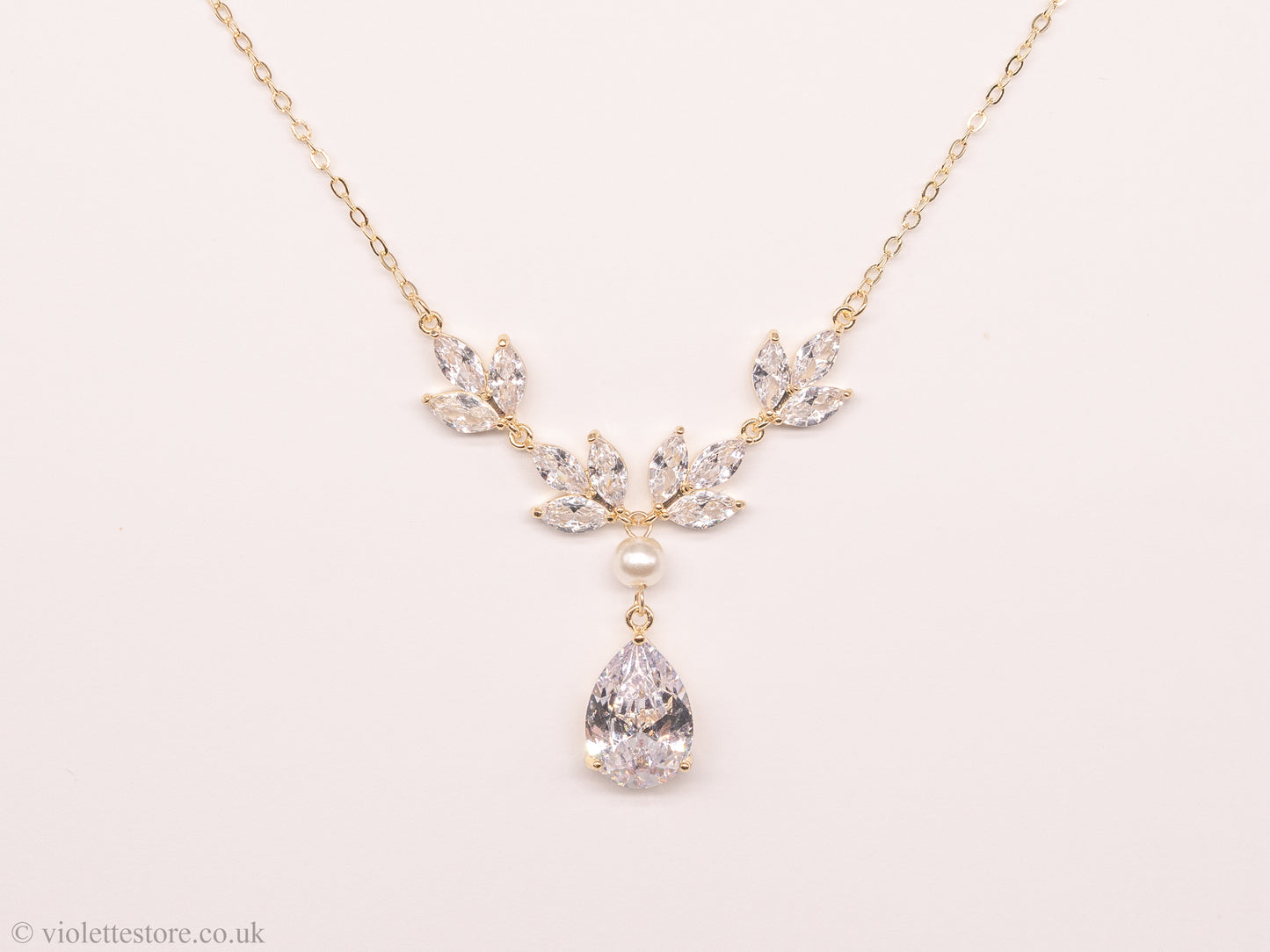 Gold Necklace for Brides and Bridesmaids