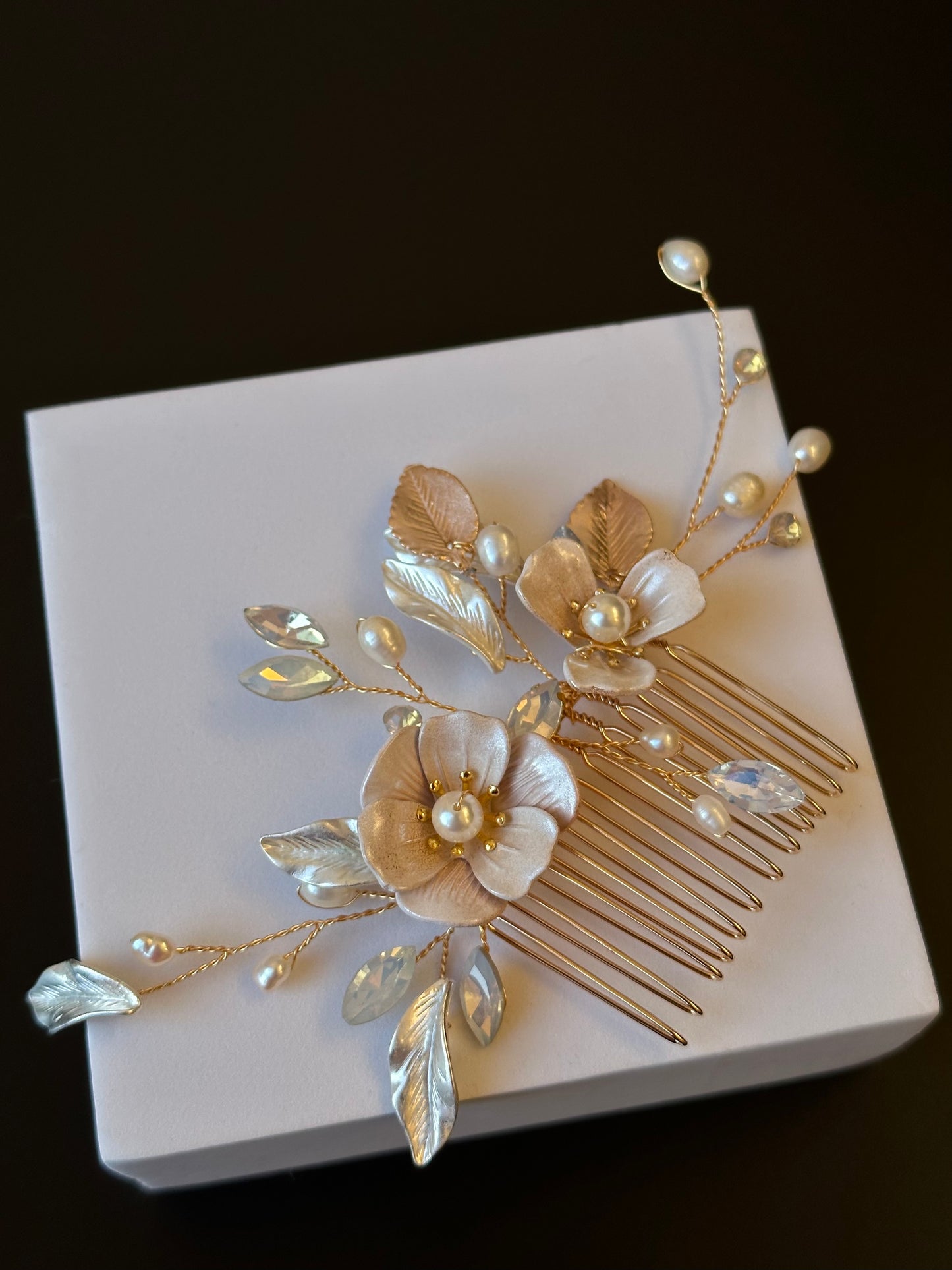 Flower Hair Comb for Bride