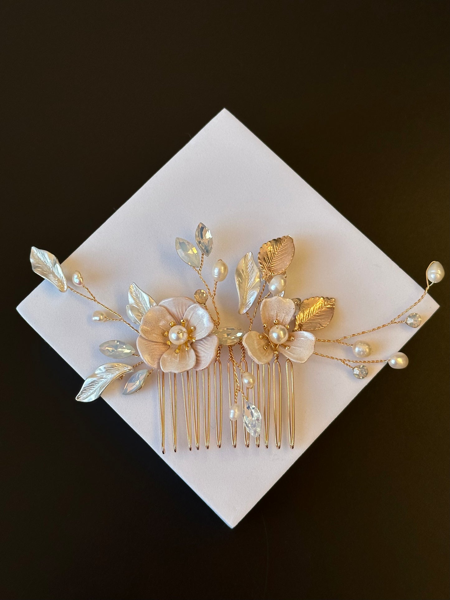 Flower Hair Comb for Bride