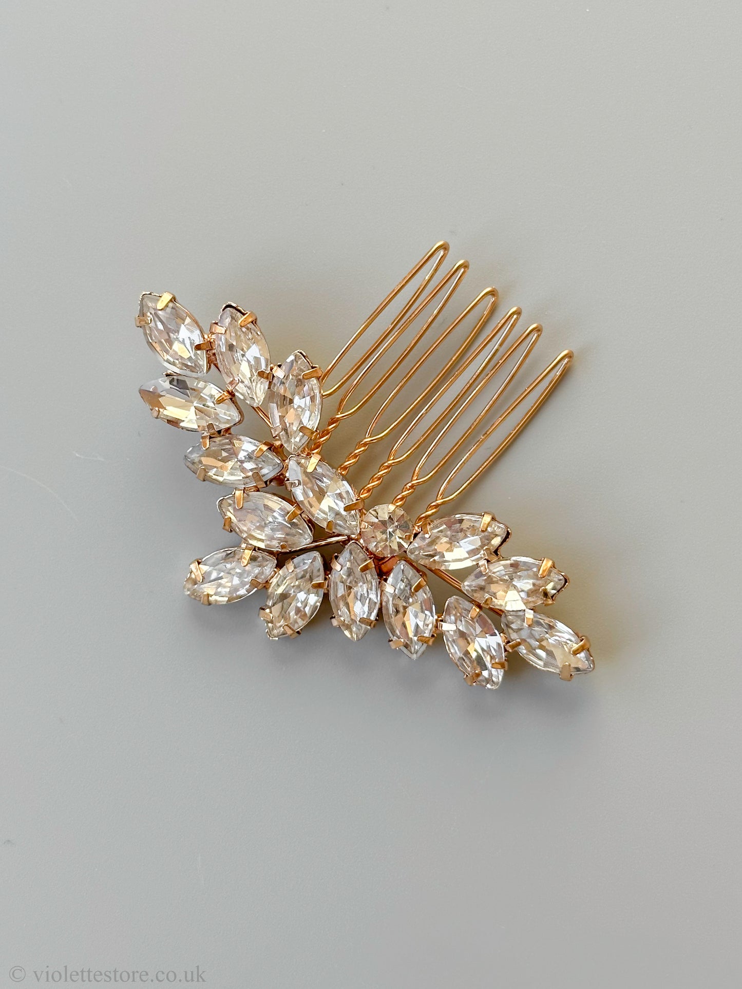 Gold Crystal Hair Comb