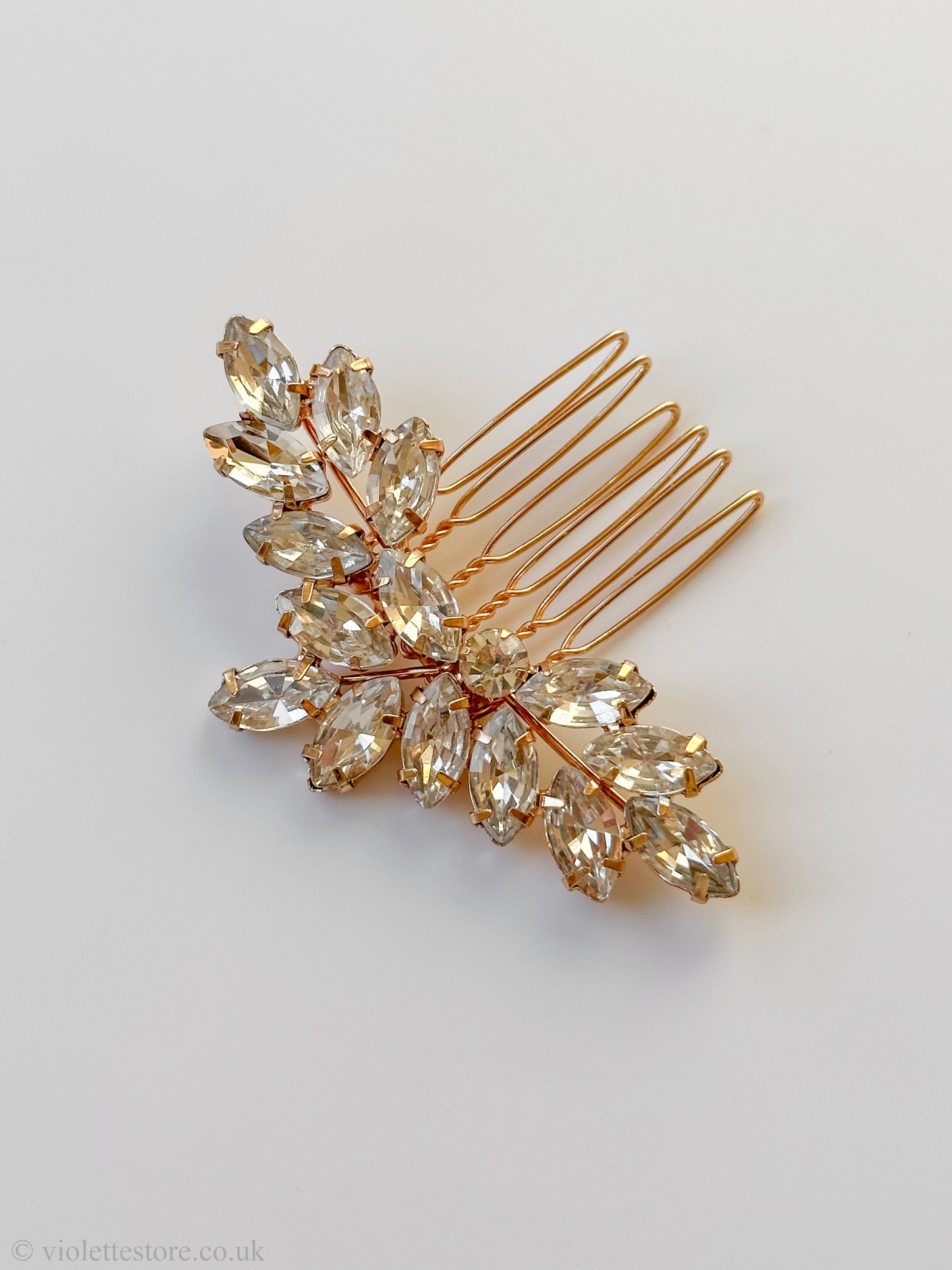 Gold Crystal Hair Comb