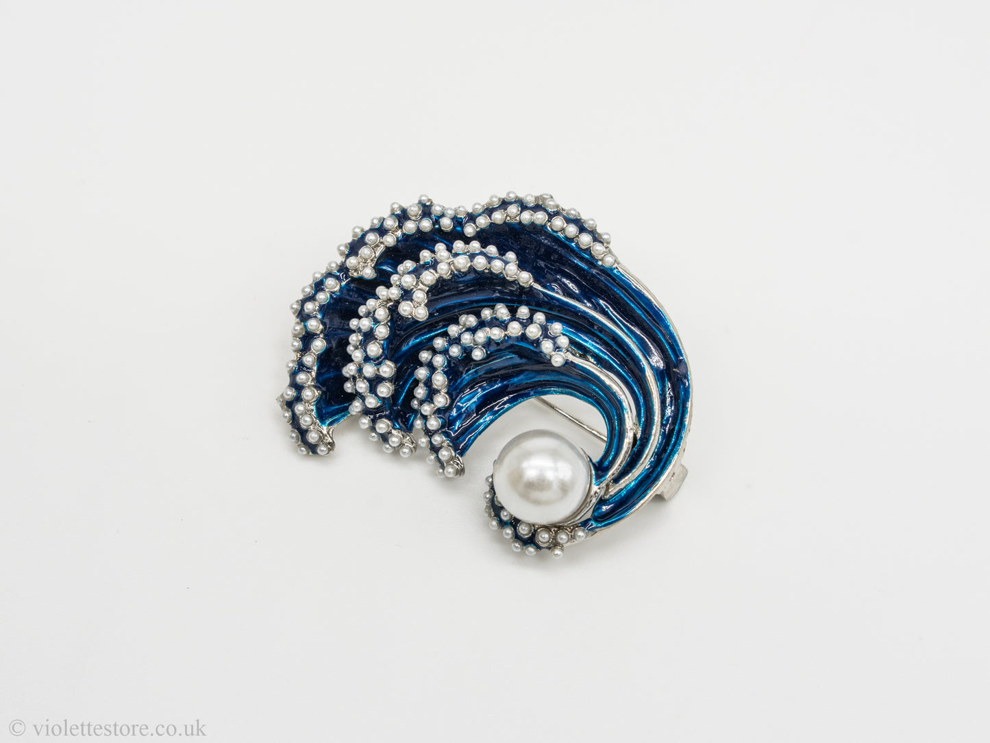 Blue Wave Woman Brooch