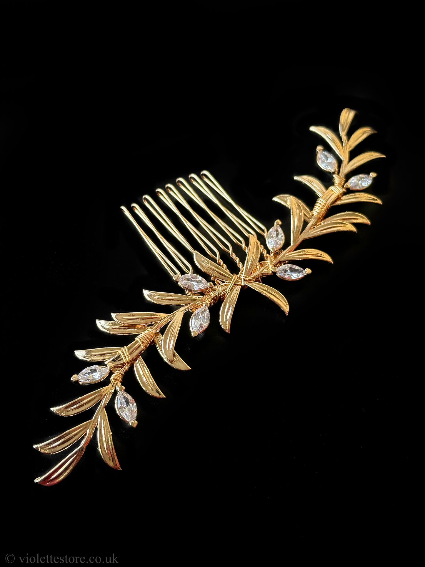 Gold Wedding Hair Comb