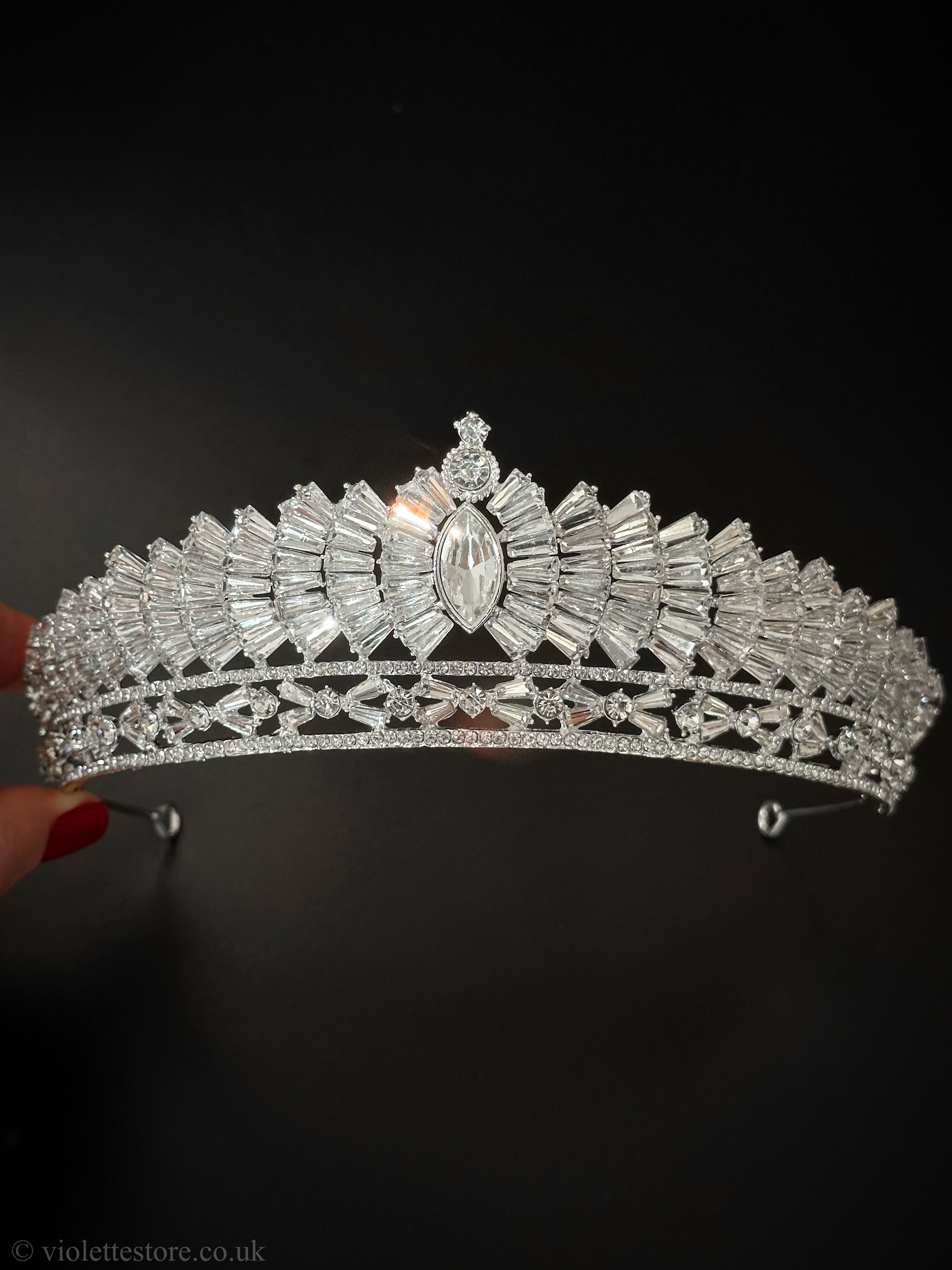 Silver Wedding Tiara for Bride