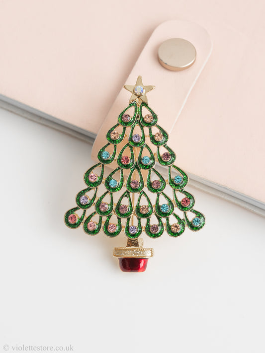 Tree Christmas Brooch