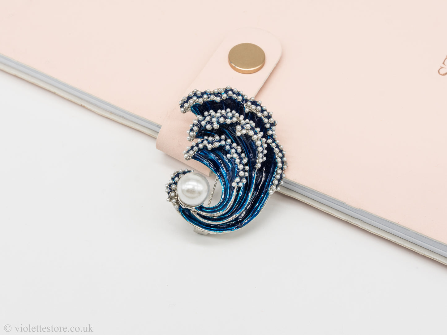 Blue Wave Woman Brooch