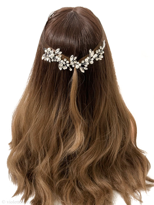 Pearl and Rhinestones Hair Vine