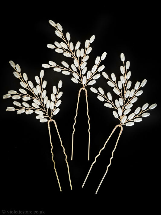 Pearl Hair Pins for Bride