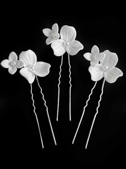 Ceramic Wedding Hair Pins