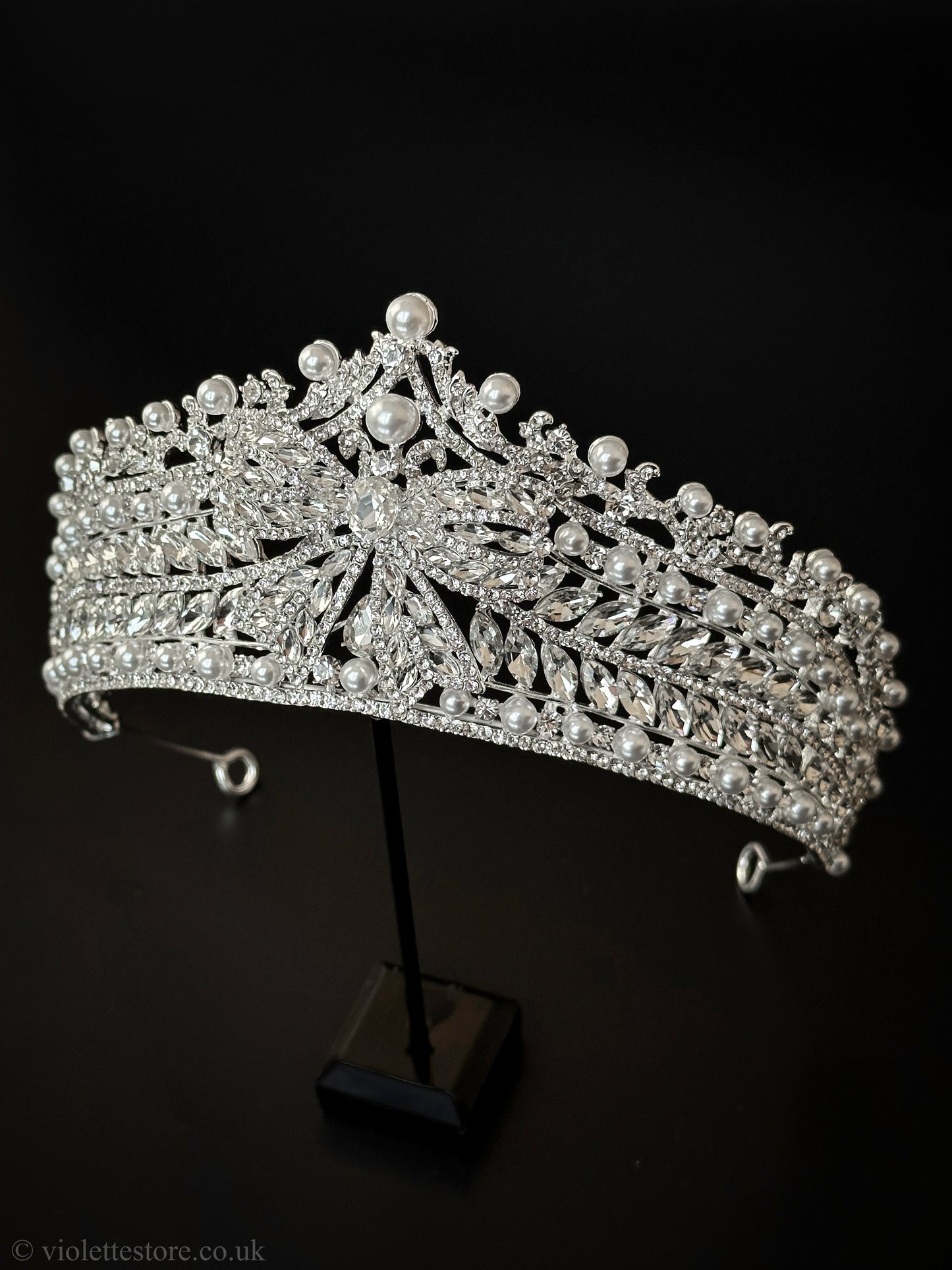 Silver Bow Tiara