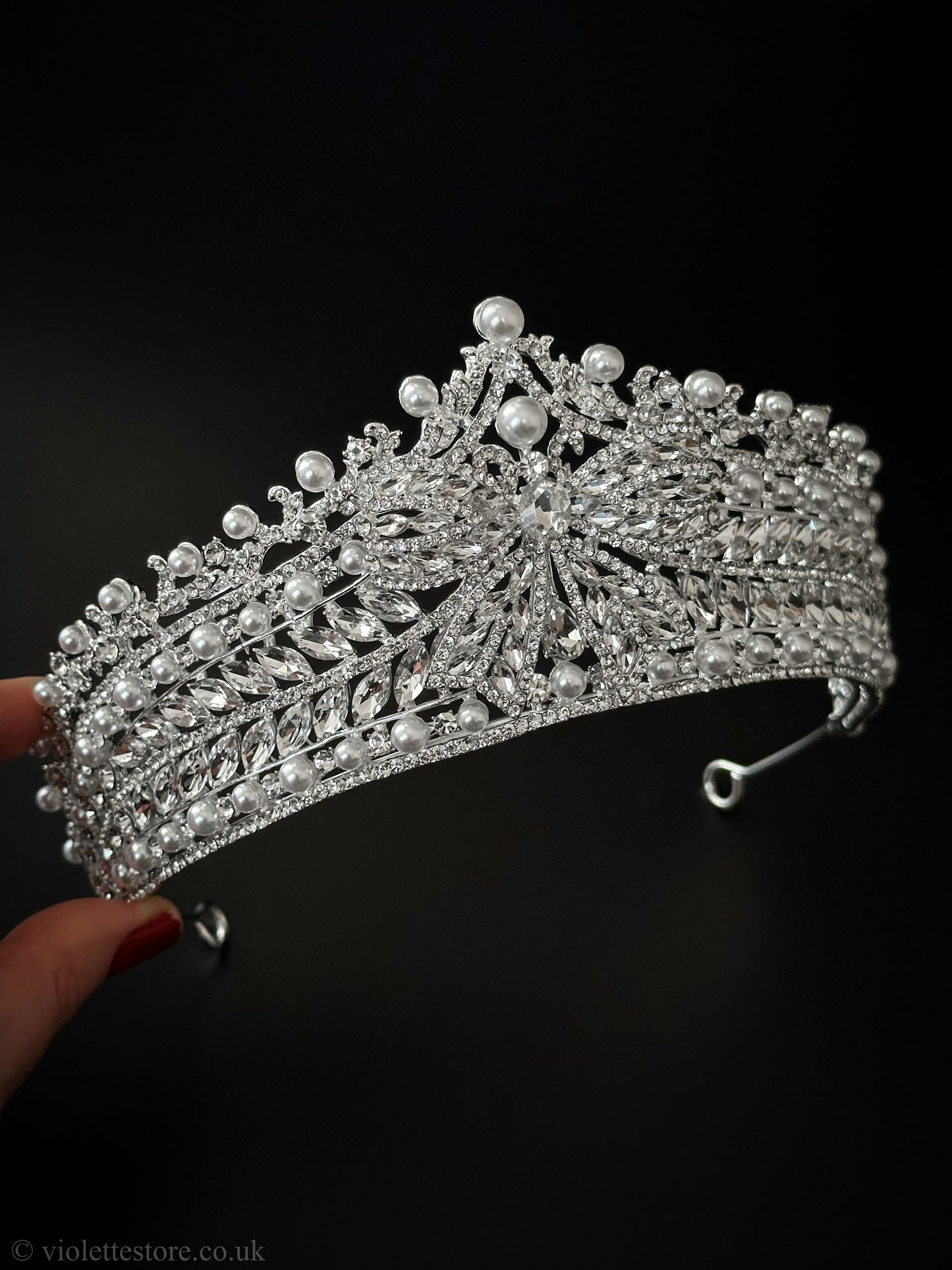 Silver Bow Tiara