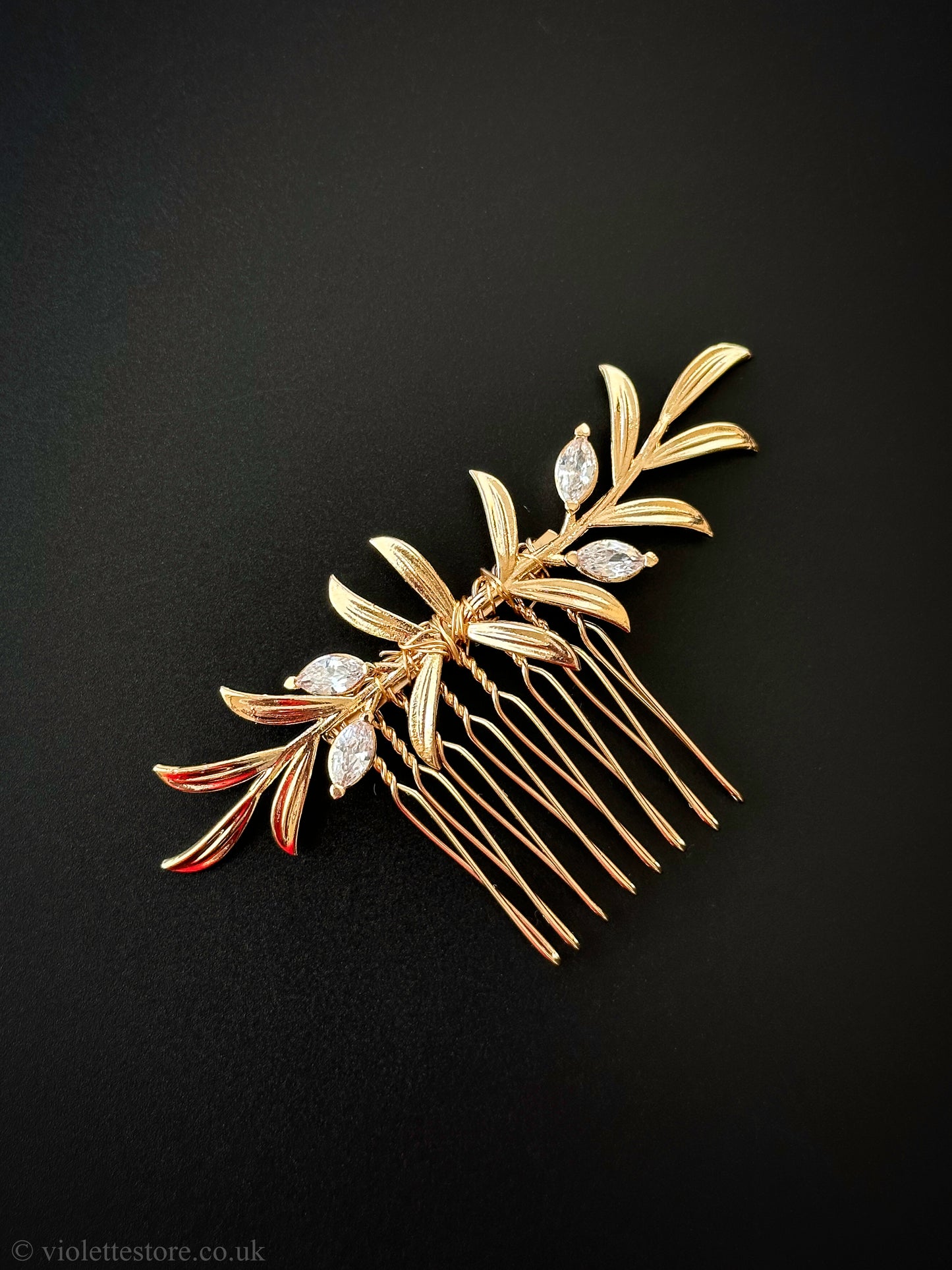 Gold Wedding Hair Comb