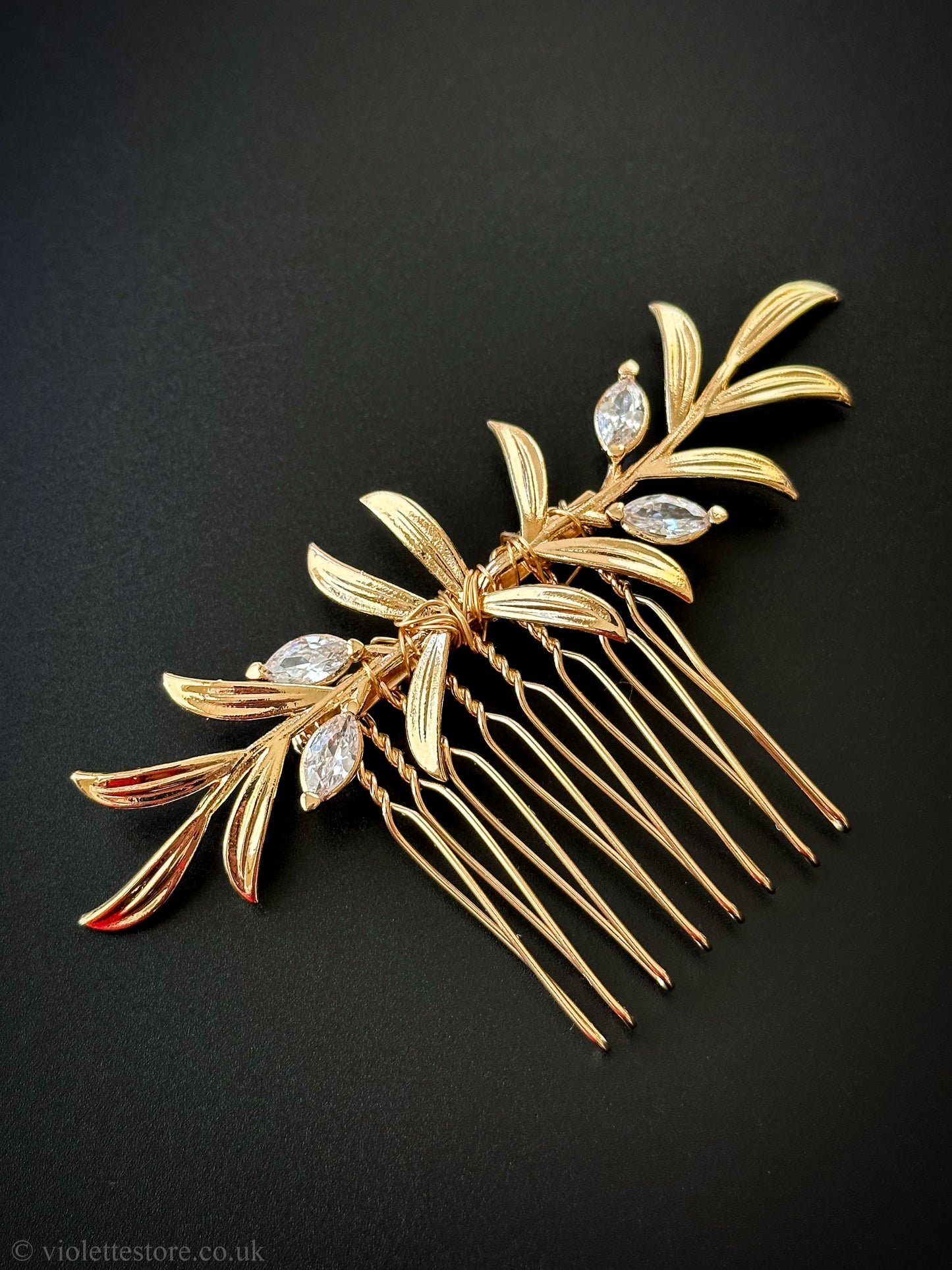 Gold Wedding Hair Comb