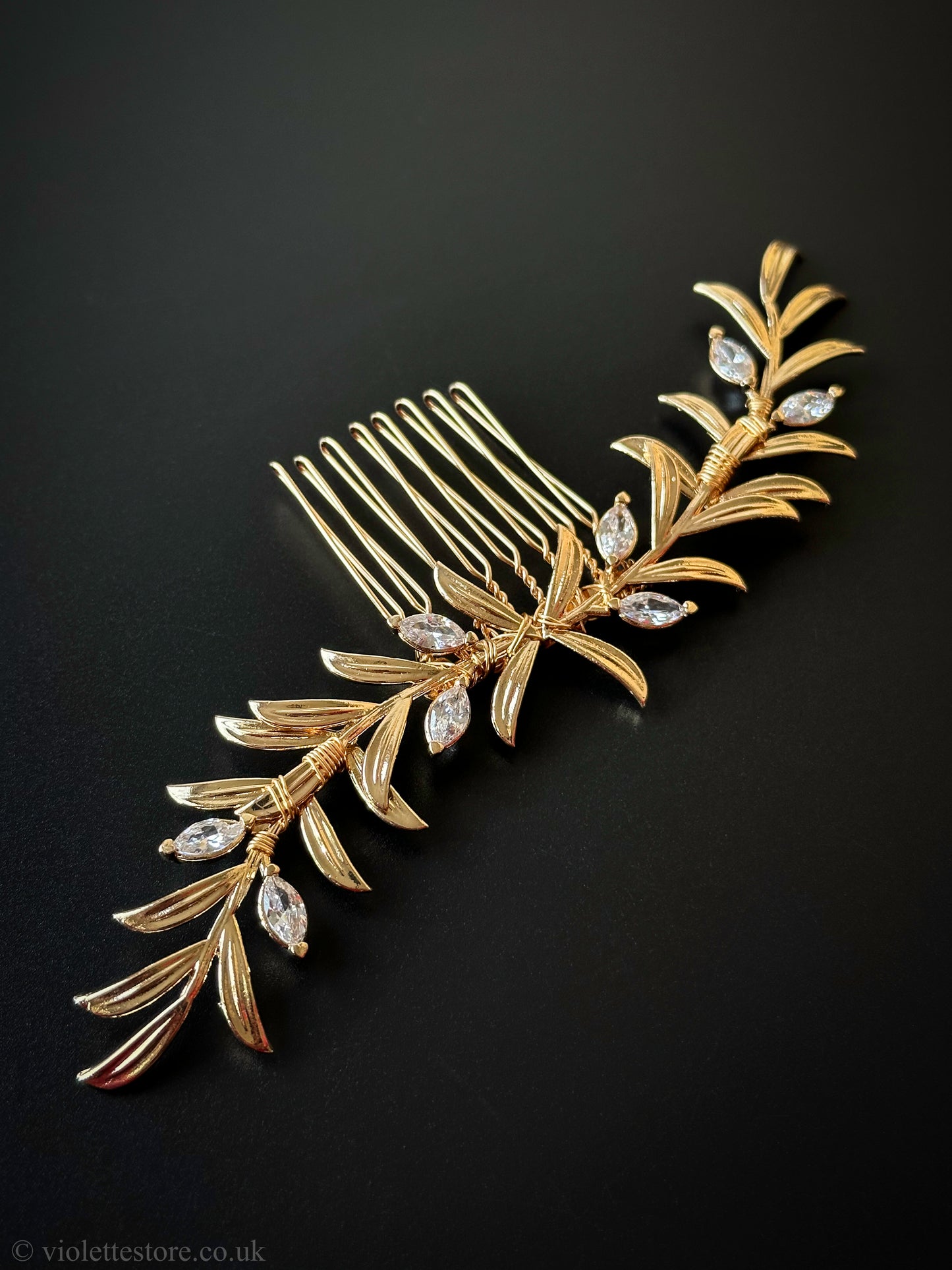 Gold Wedding Hair Comb