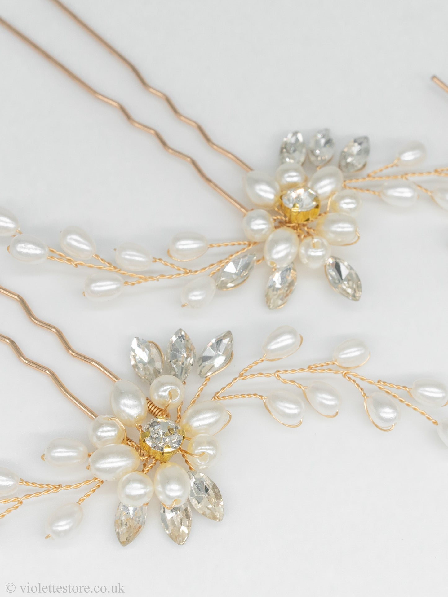 Pearl Gold Hair Pins