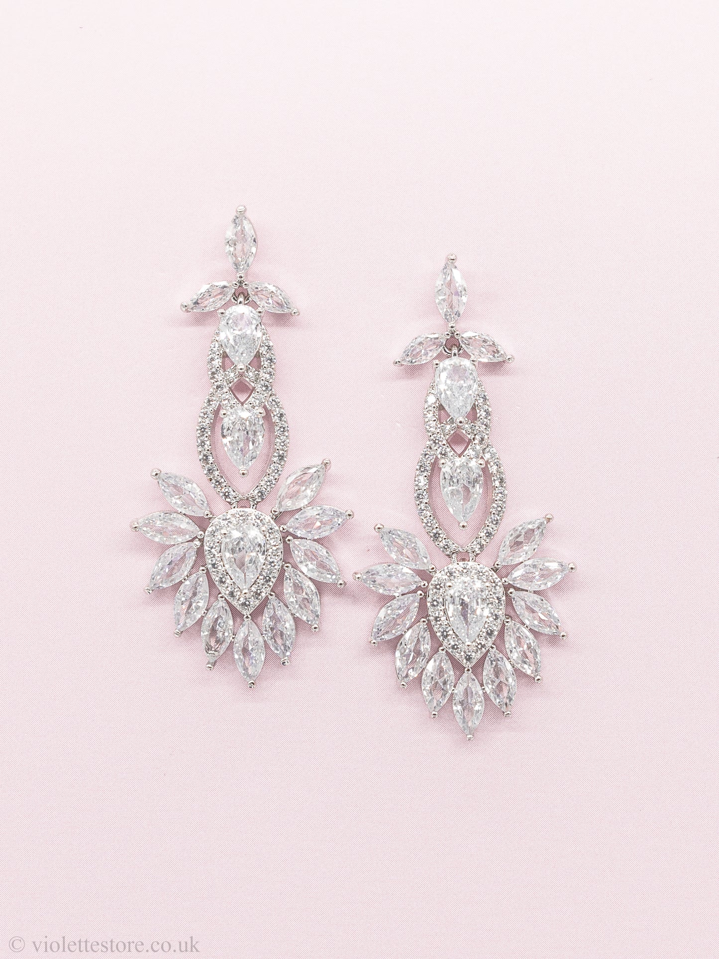 Lora Long Crystal Earrings