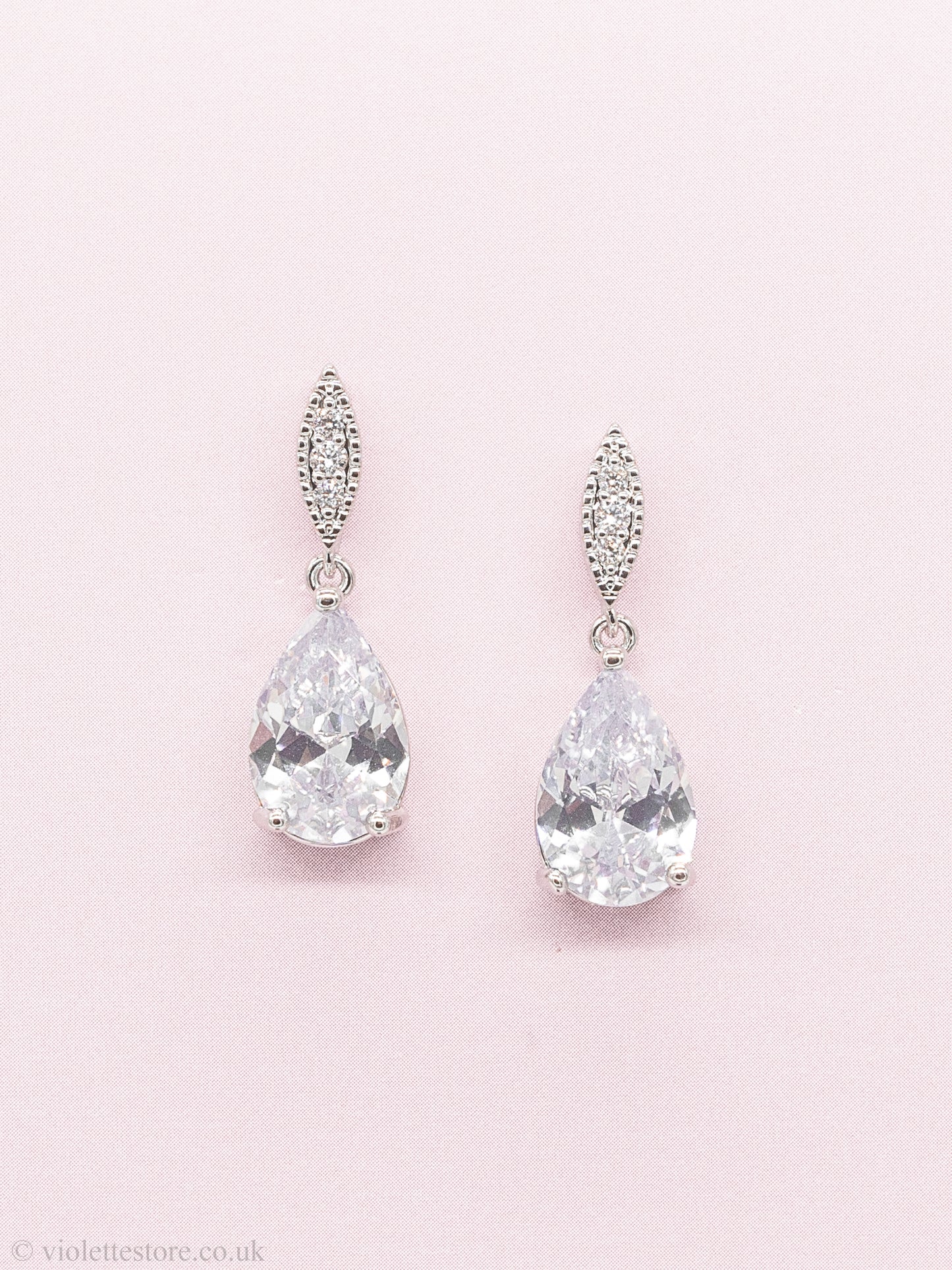 Victoria Drop CZ Earrings