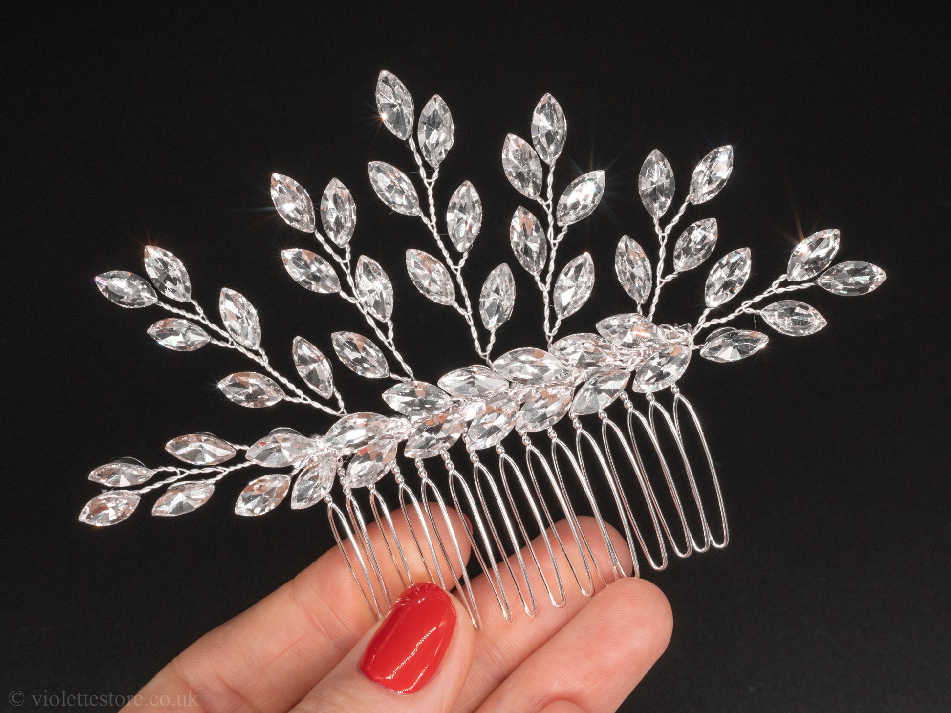 crystal hair comb for brides and bridesmaid