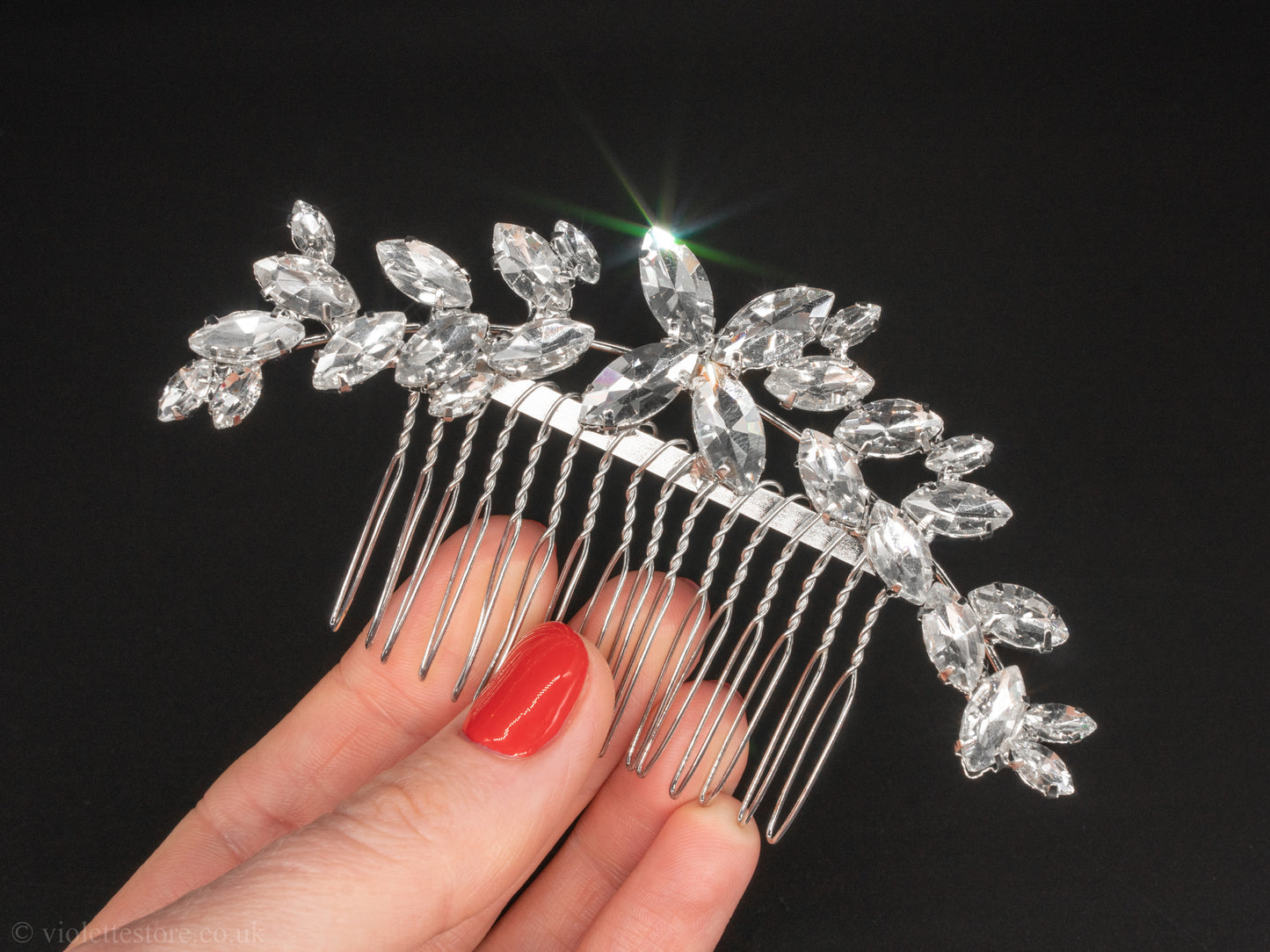 wedding hair accessories for brides, crystal hair comb