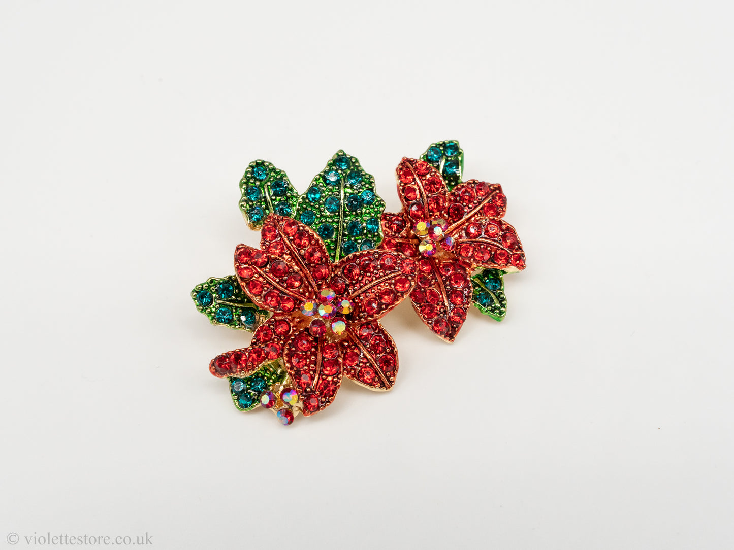 Red Flower Brooch