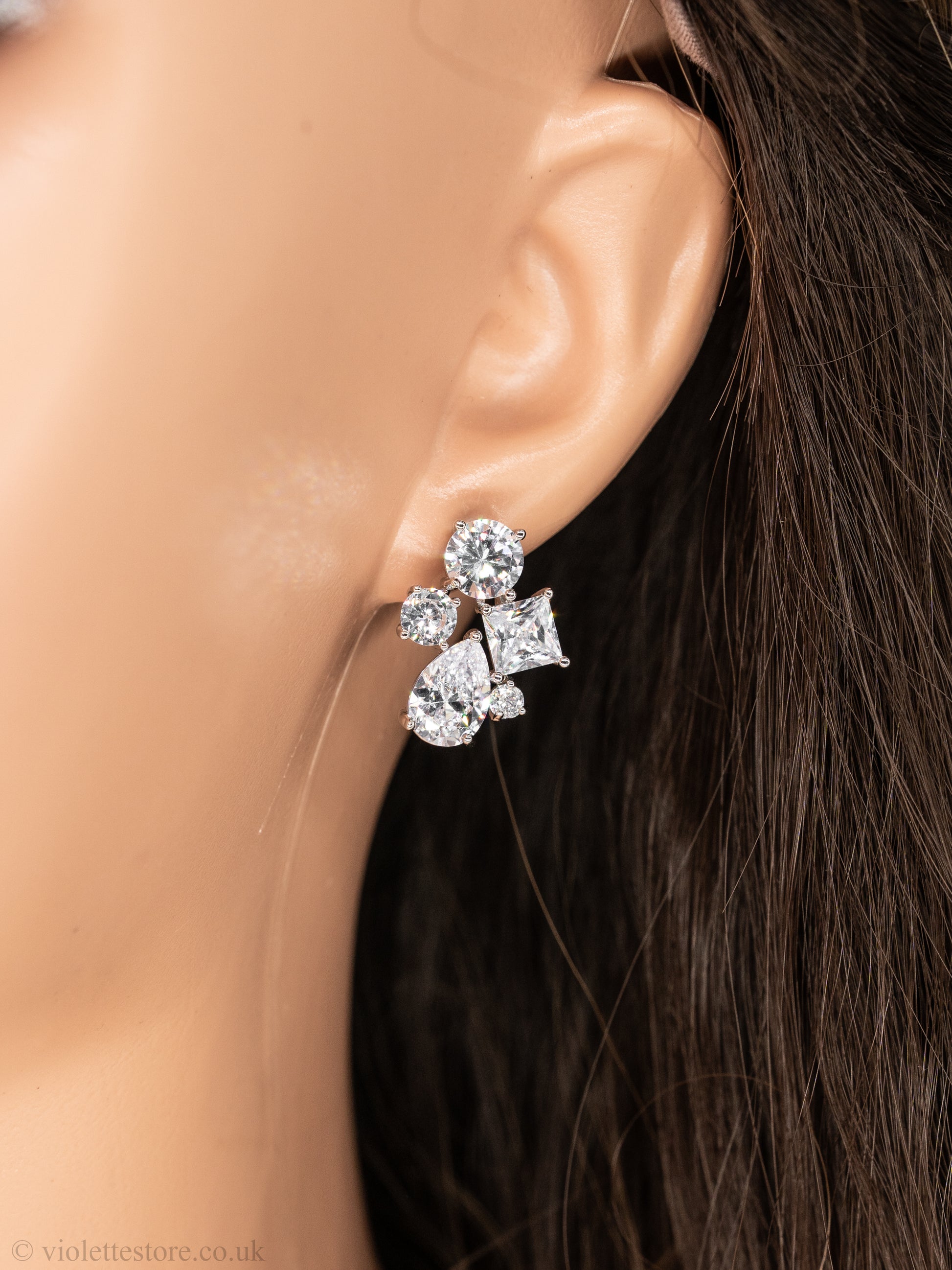 crystal stud earrings