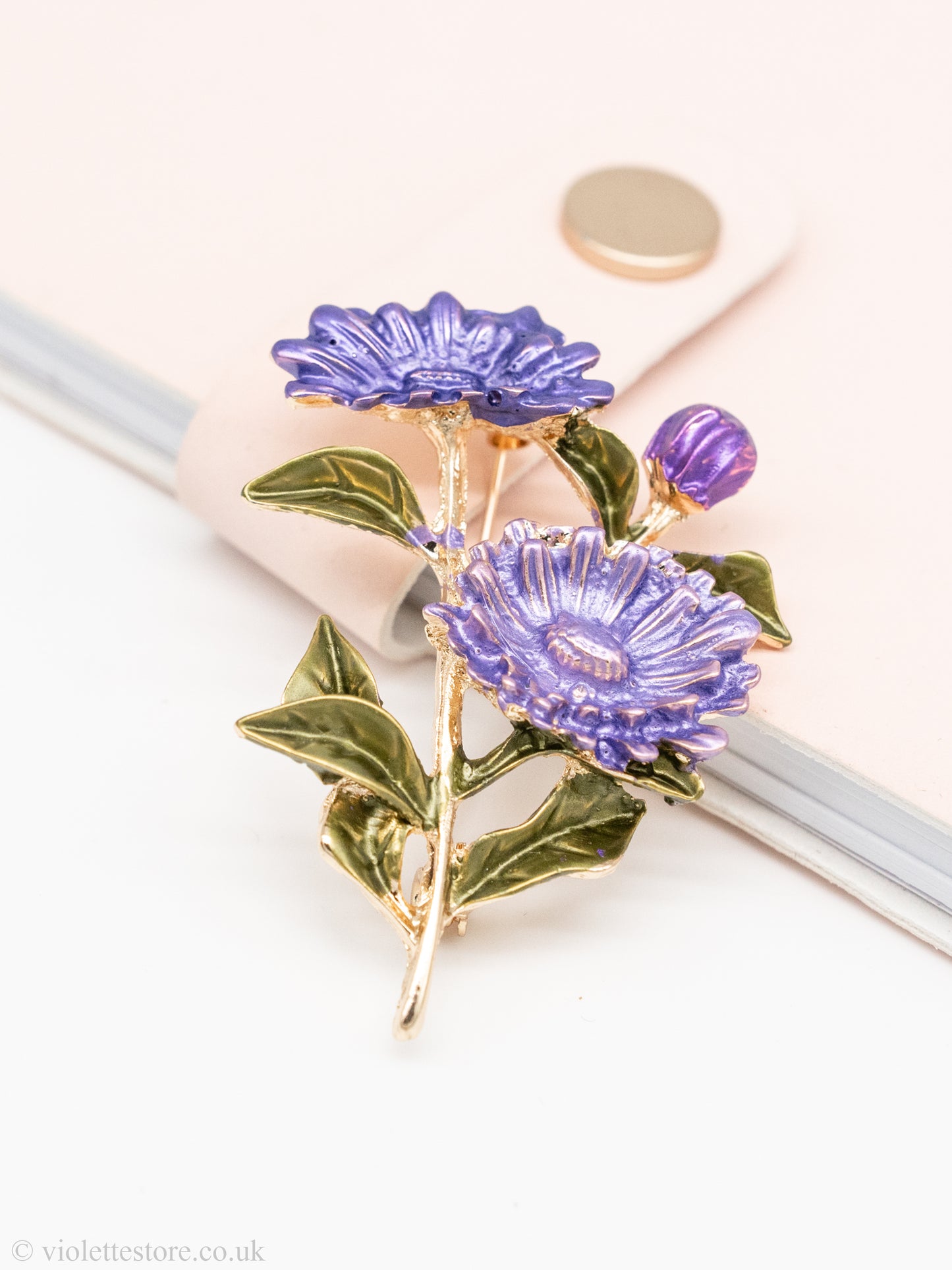 Purple Flower Woman Brooch