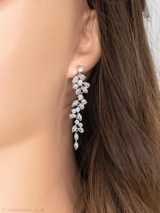 Tayla CZ long earrings